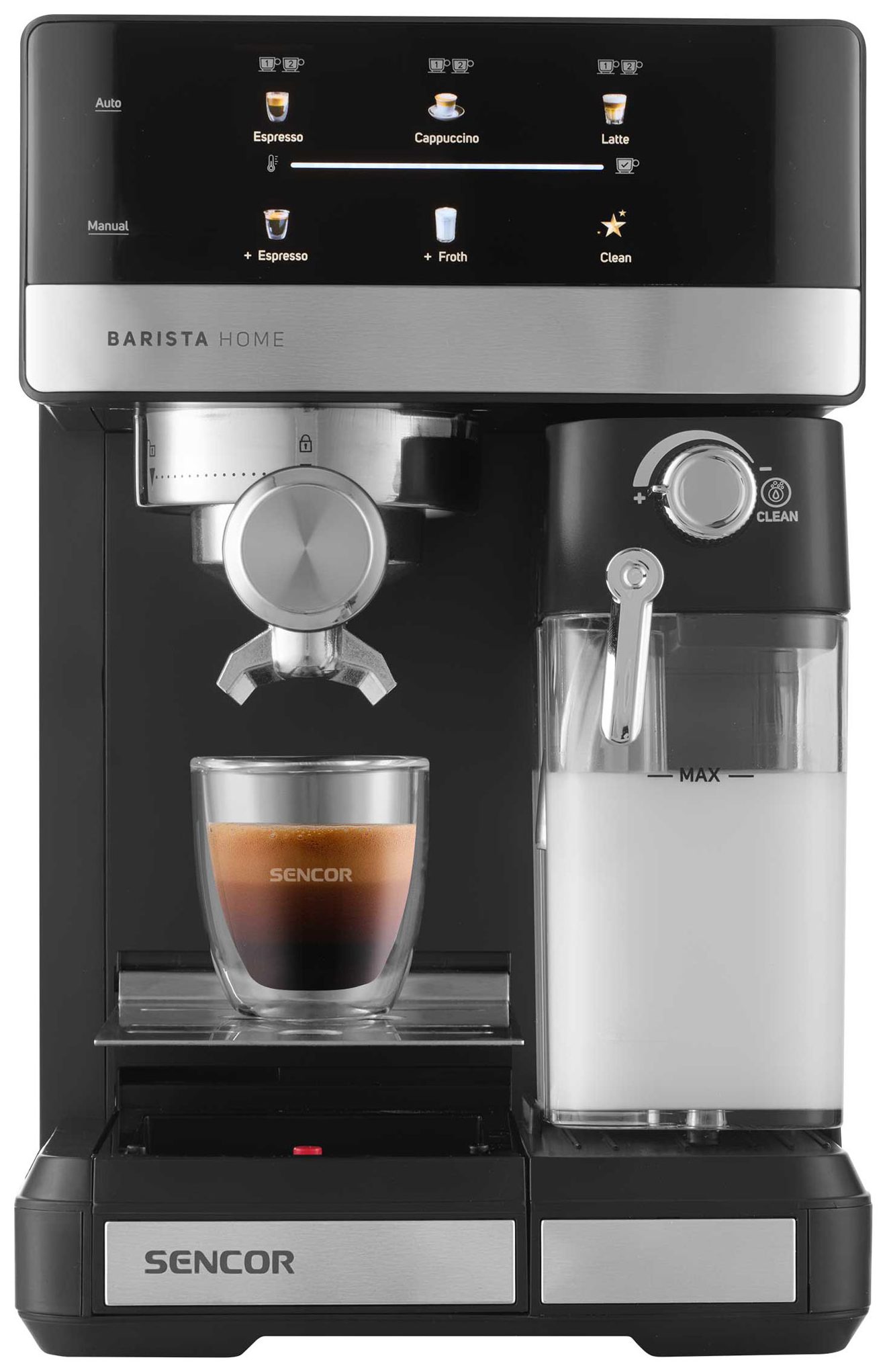 SENCOR SES 4060BK félautomata eszpresszó kávéfőző integrált tejhabosítóval – 5. kép