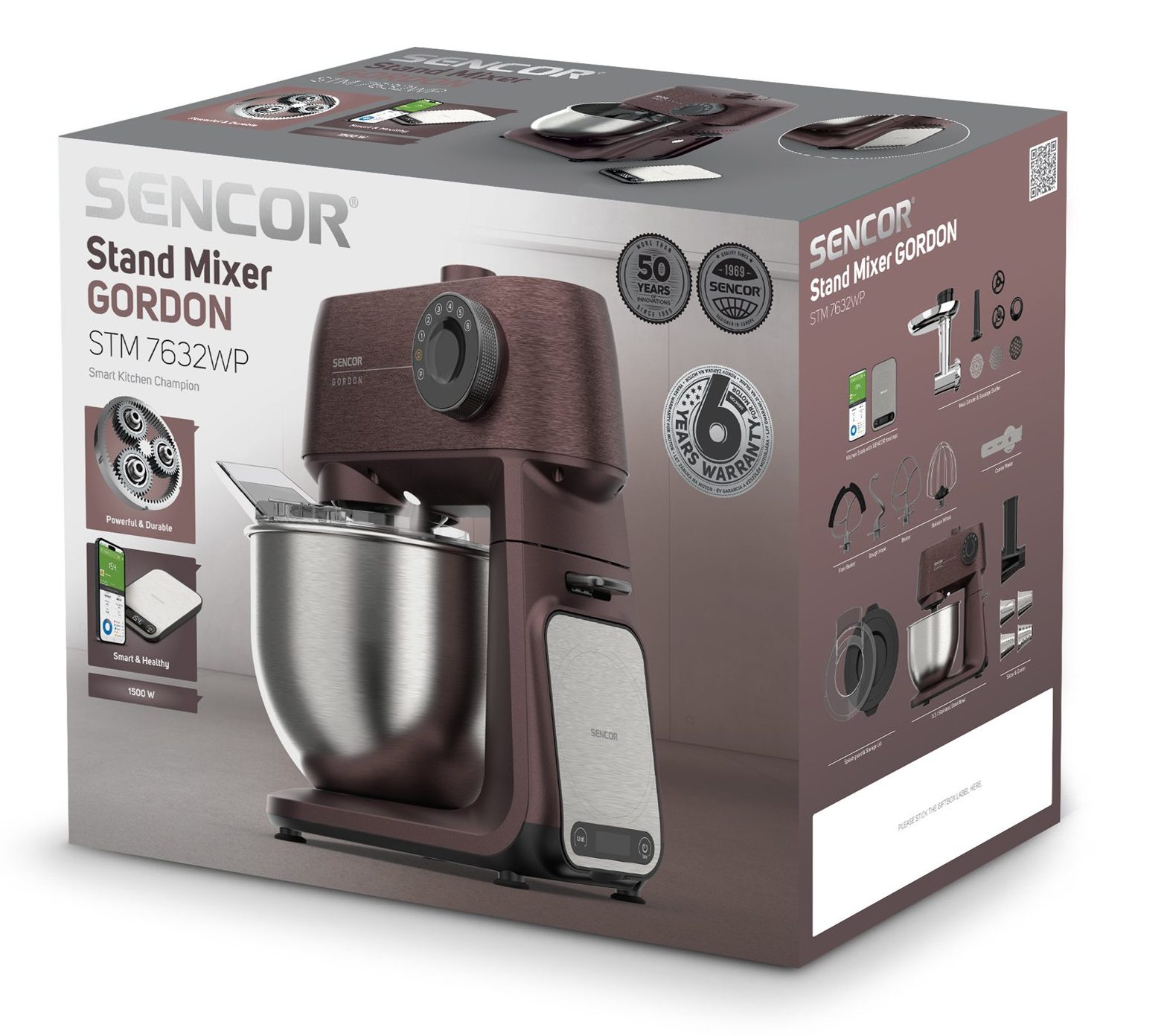 SENCOR STM 7632WP GORDON lila konyhai robotgép 1500 W teljesítménnyel – 12. kép