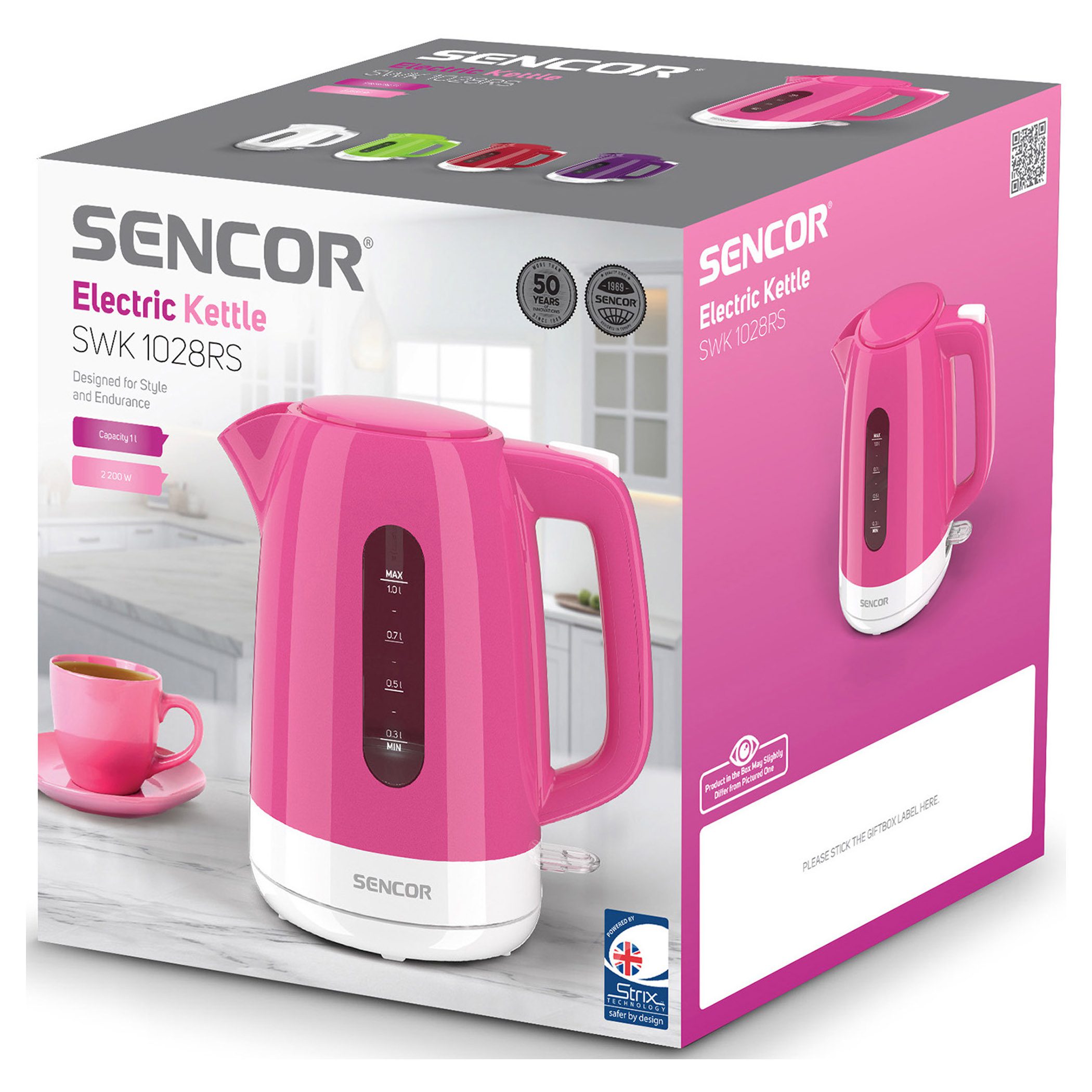 SENCOR SWK 1028RS 1 literes rózsaszín vízforraló – 9. kép