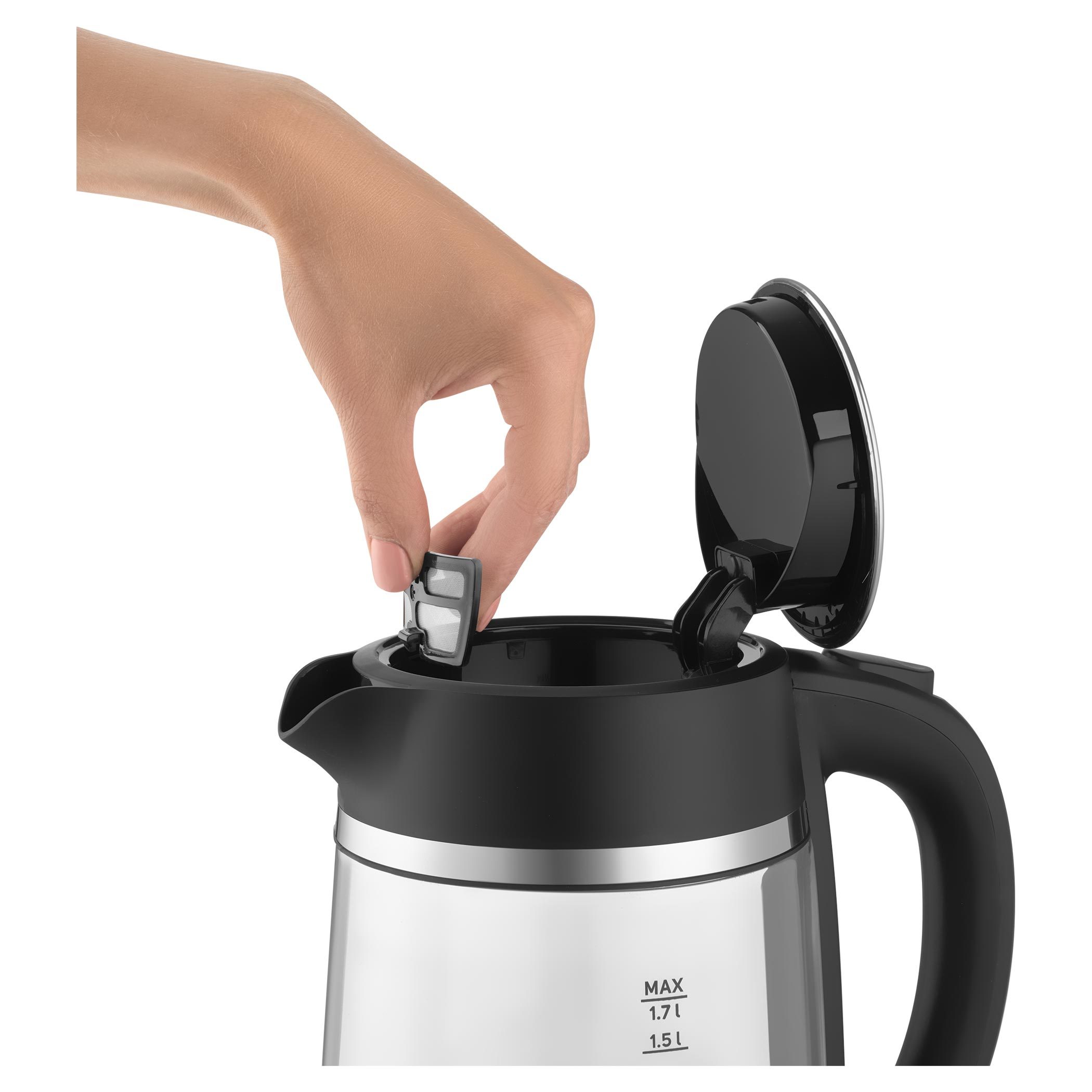 SENCOR SWK 2711BK üveg vízforraló, 1,7 l – 4. kép