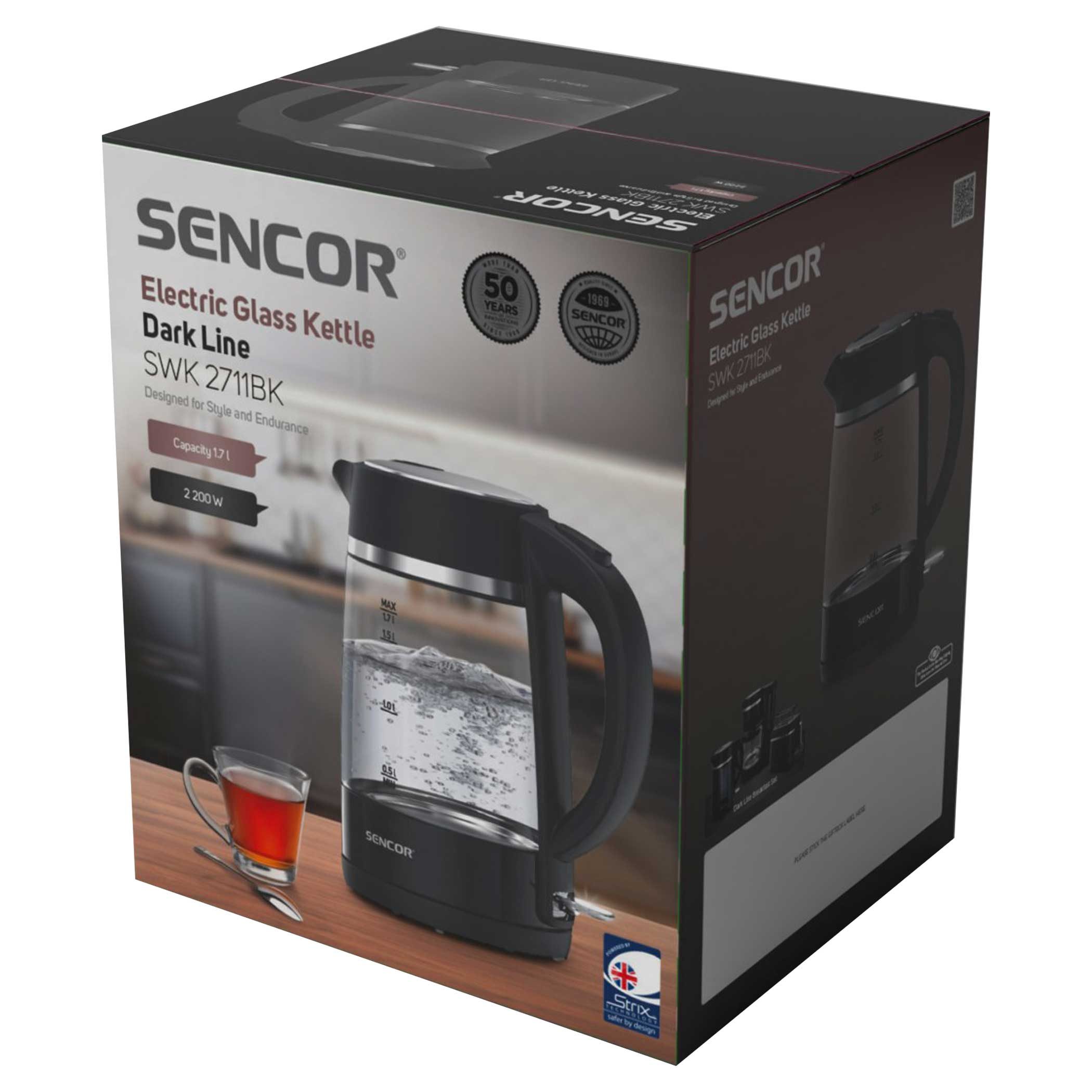SENCOR SWK 2711BK üveg vízforraló, 1,7 l – 11. kép