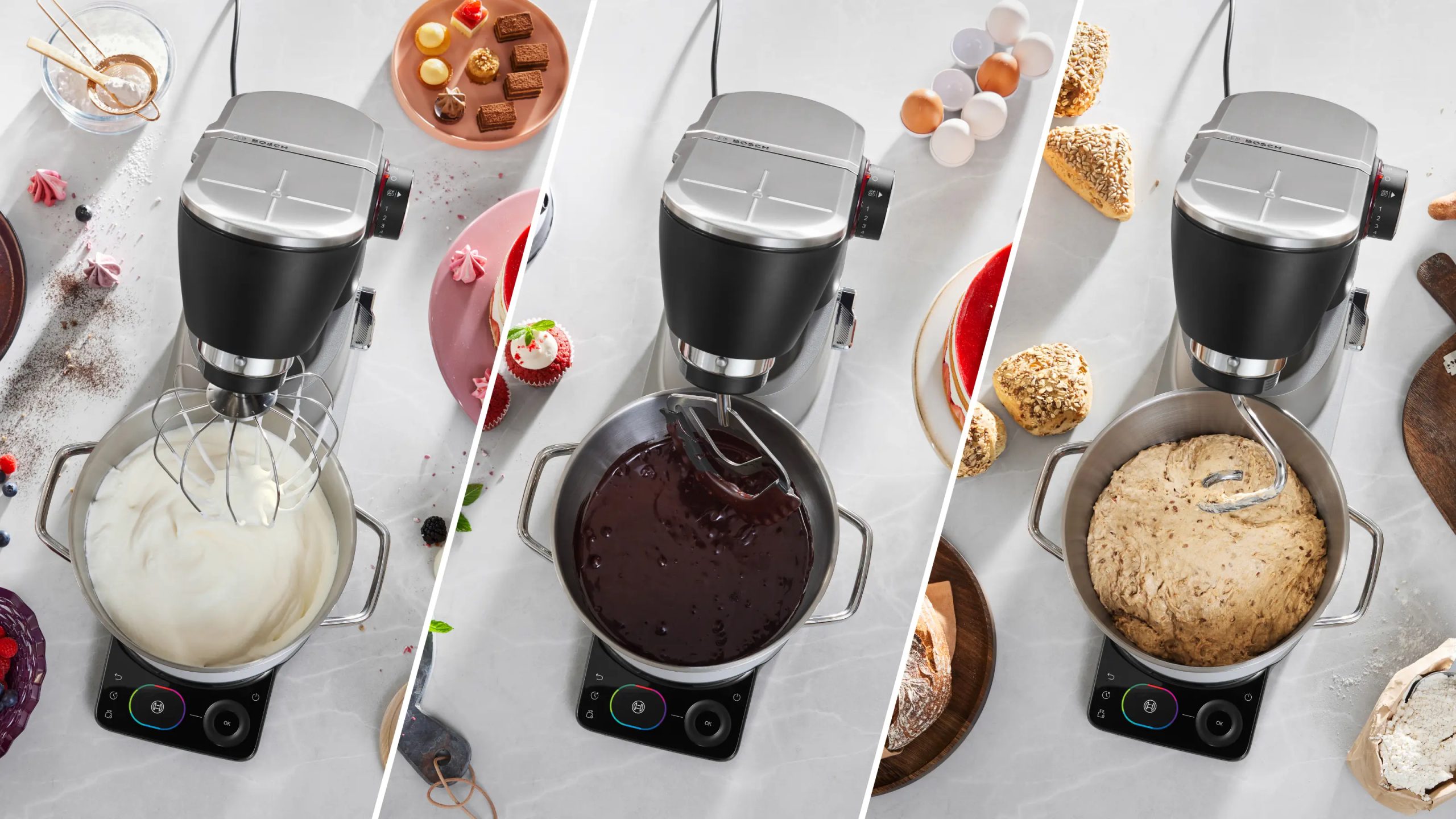 BOSCH MUMS8ZS22 Serie 8 konyhai robotgép beépített mérleggel, fekete–inox – 6. kép