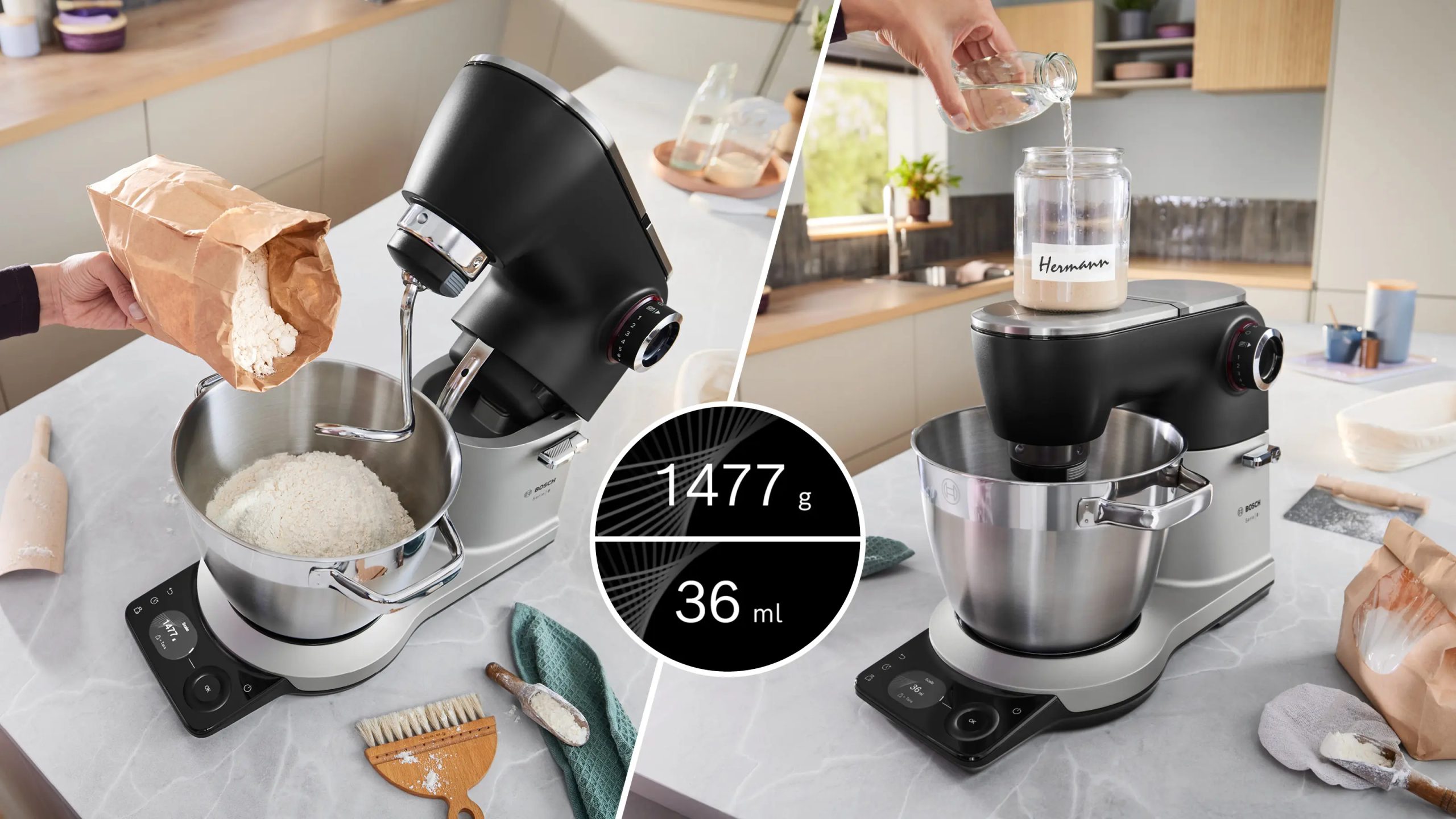 BOSCH MUMS8ZS22 Serie 8 konyhai robotgép beépített mérleggel, fekete–inox – 9. kép