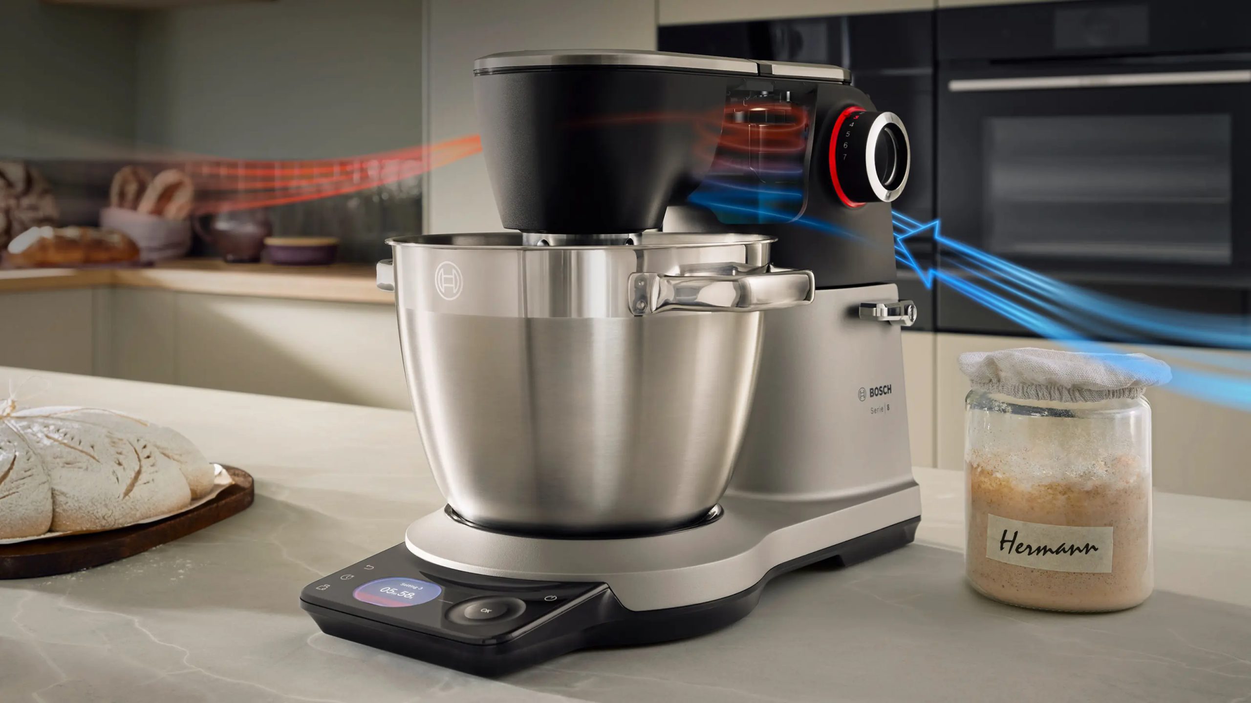 BOSCH MUMS8ZS60 Serie8 konyhai robotgép 6 literes nemesacél tállal, fekete/inox – 8. kép