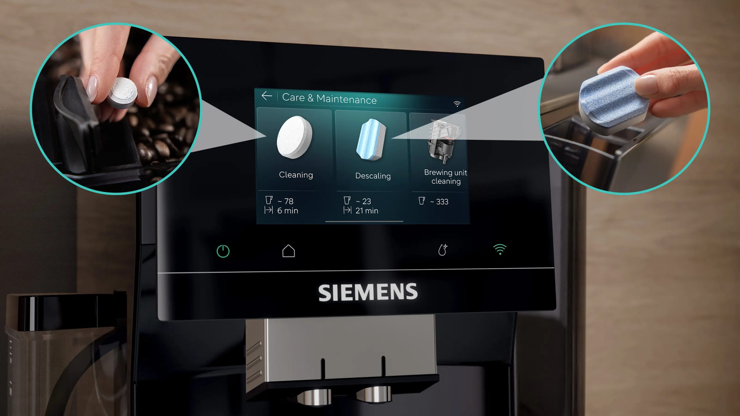 SIEMENS TQ725E03 automata kávéfőző integrált tejhabosítóval, fekete – 5. kép