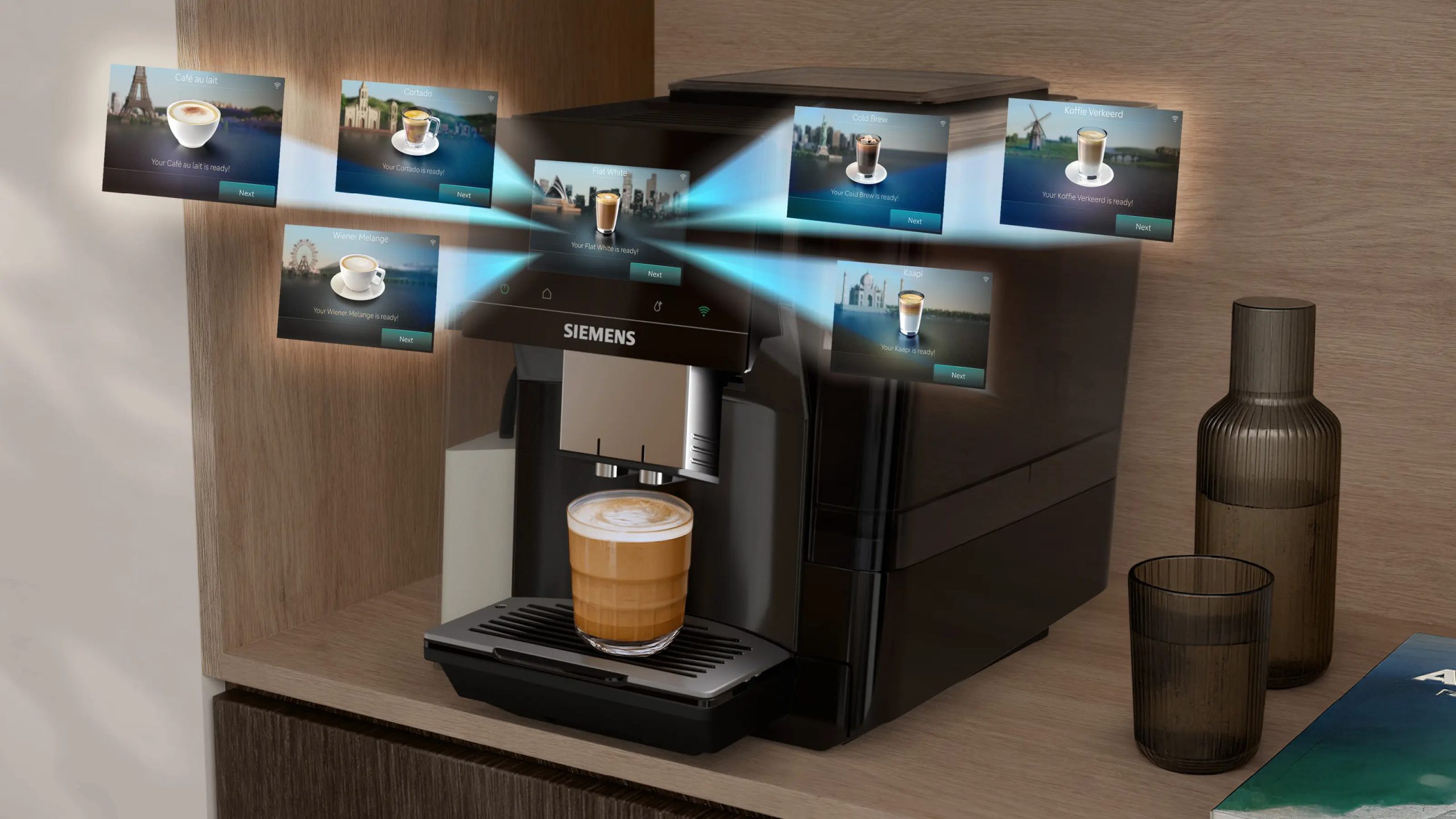 SIEMENS TQ725E03 automata kávéfőző integrált tejhabosítóval, fekete – 8. kép