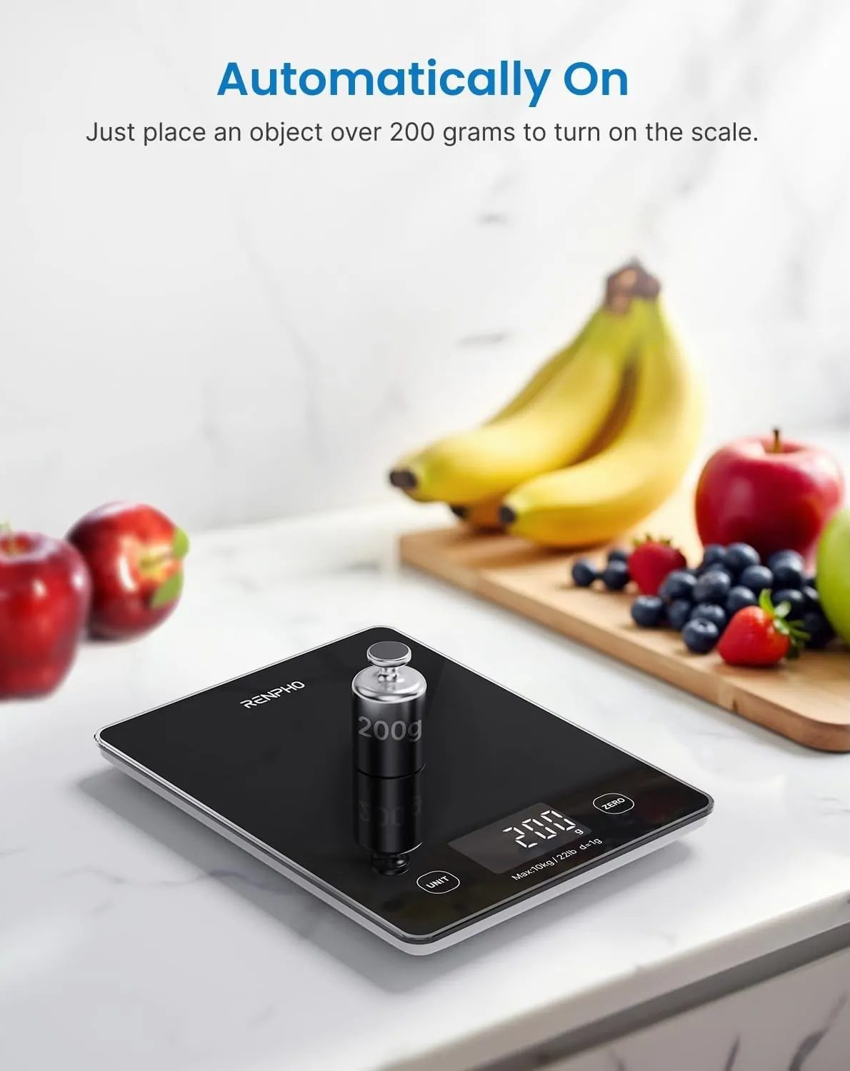 RENPHO Calibra 1L intelligens konyhai mérleg Bluetooth-kapcsolattal – 3. kép