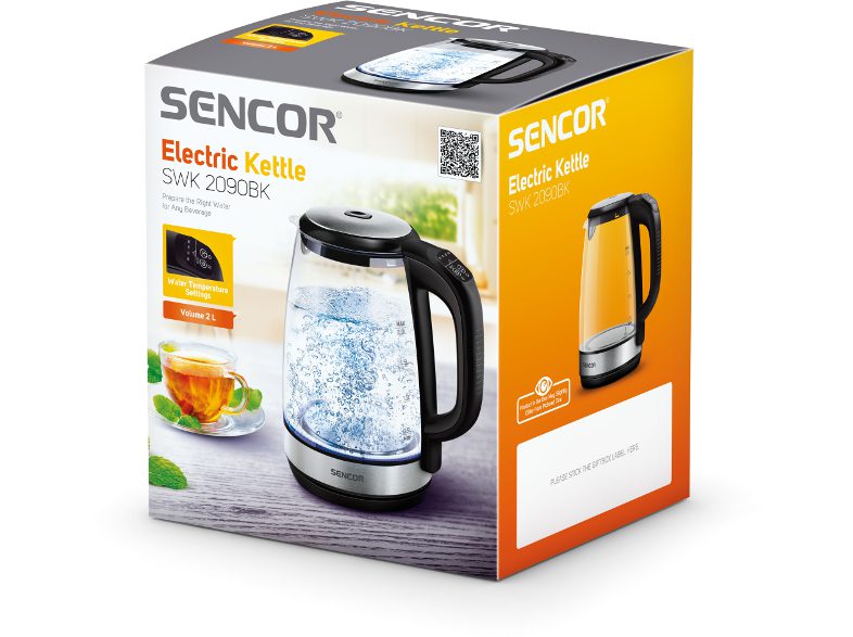 SENCOR SWK 2090BK üveg vízforraló hőfokszabályozással, 2 l – 3. kép
