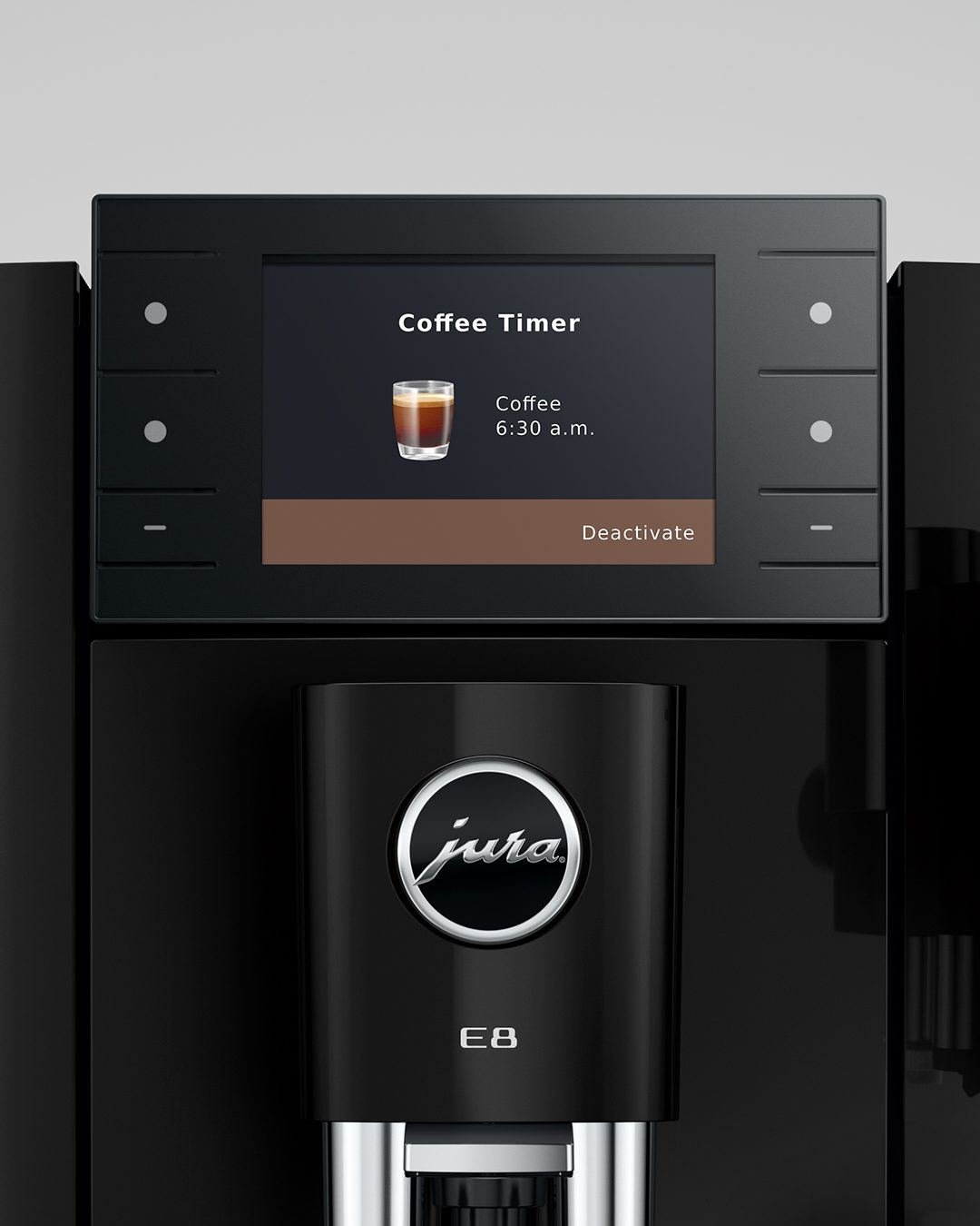 JURA E8 Piano Black (ED) automata kávéfőző 3,5 colos színes kijelzővel – 5. kép