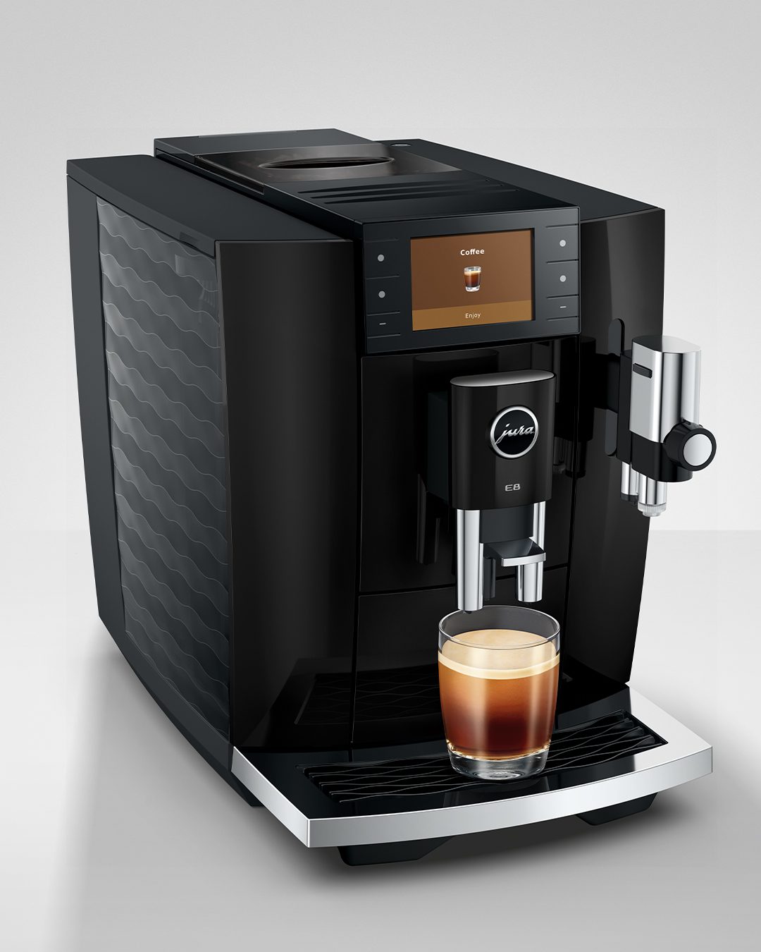 JURA E8 Piano Black (ED) automata kávéfőző 3,5 colos színes kijelzővel – 7. kép