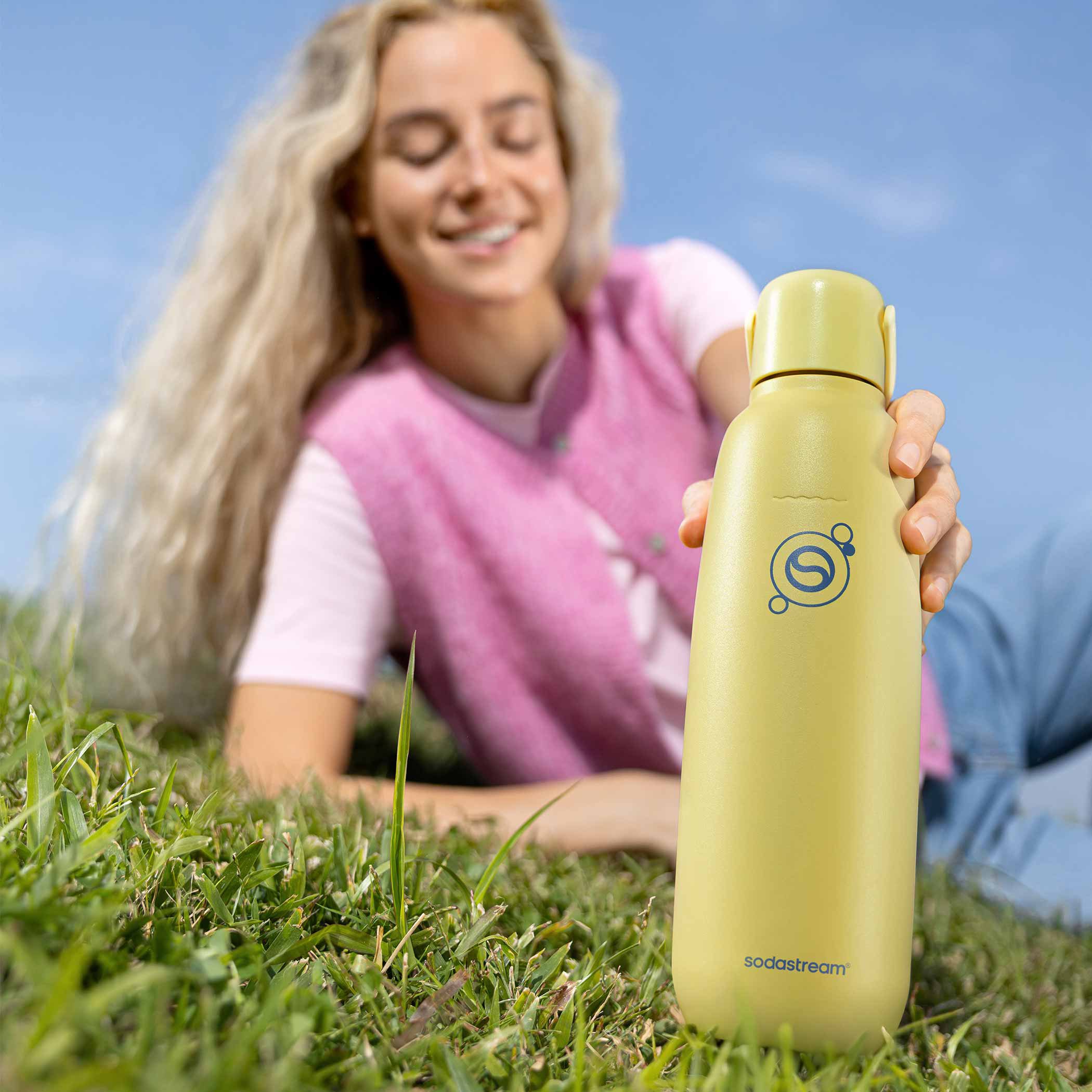 SODA STREAM BO FIZZ&GO COOL 0.9 l citromsárga rozsdamentes acél termosz – 2. kép