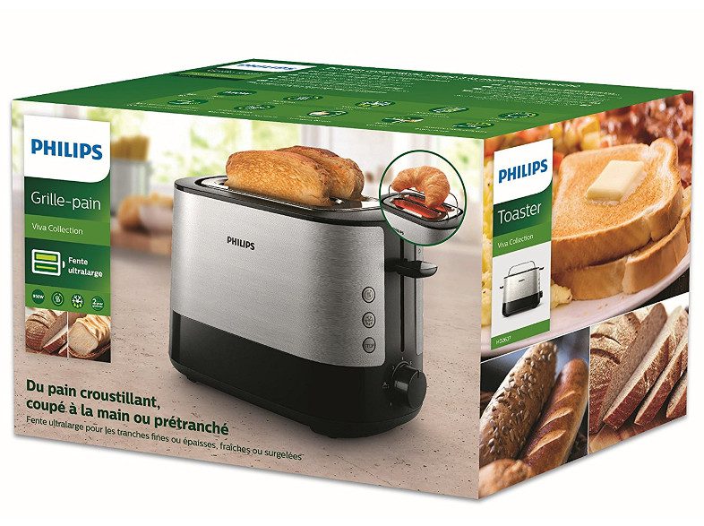 PHILIPS HD2637/90 kenyérpirító 2 extra széles nyílással – 4. kép