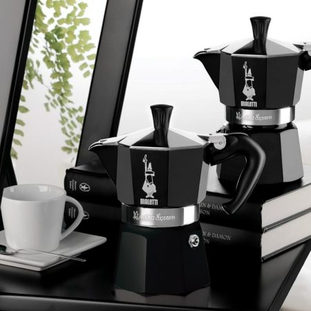 BIALETTI 0004953 Moka Express fekete alumínium kotyogós kávéfőző, 6 adagos – 4. kép