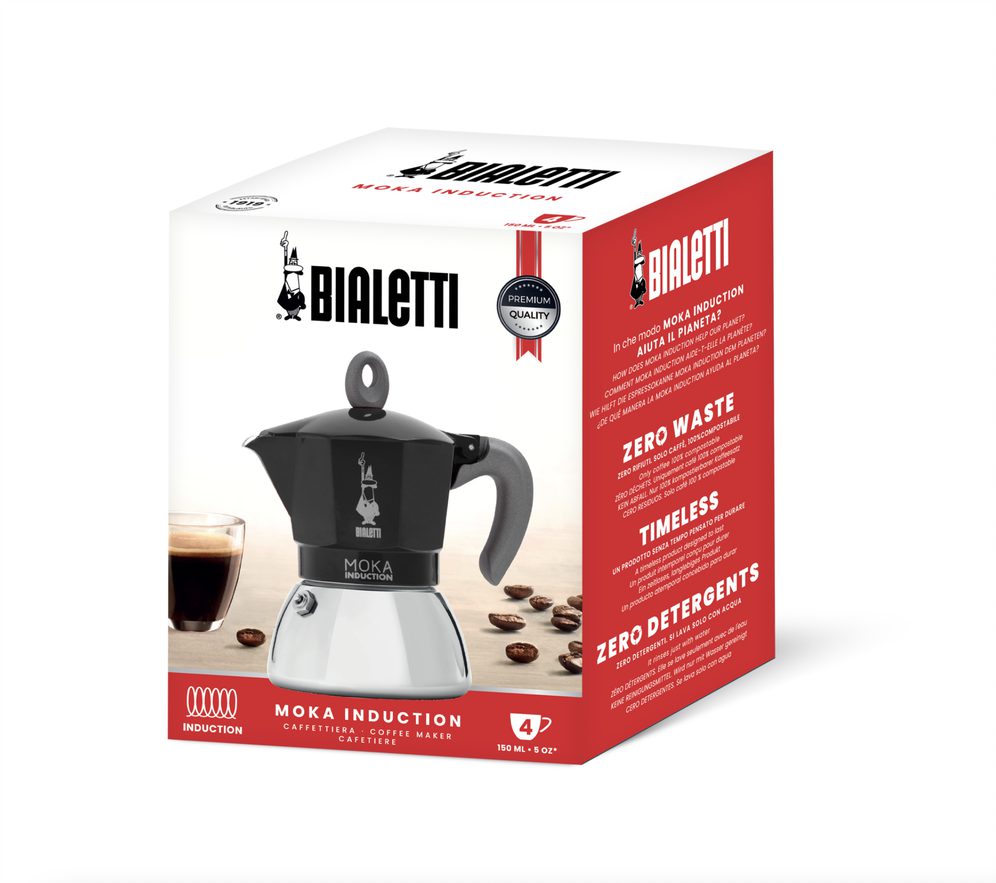 BIALETTI Moka Induction 6 adagos fekete kotyogós kávéfőző – 5. kép