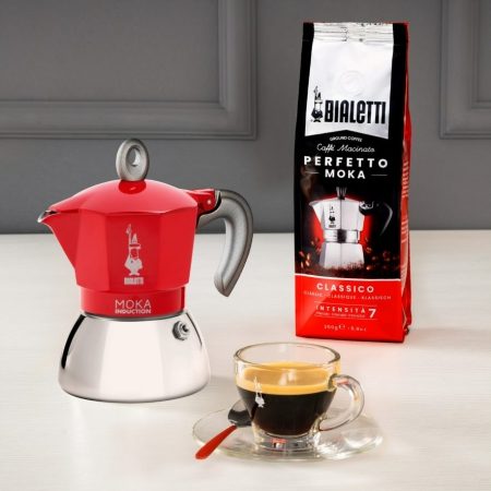 BIALETTI Moka Induction 2 adagos piros kotyogós kávéfőző – 6. kép