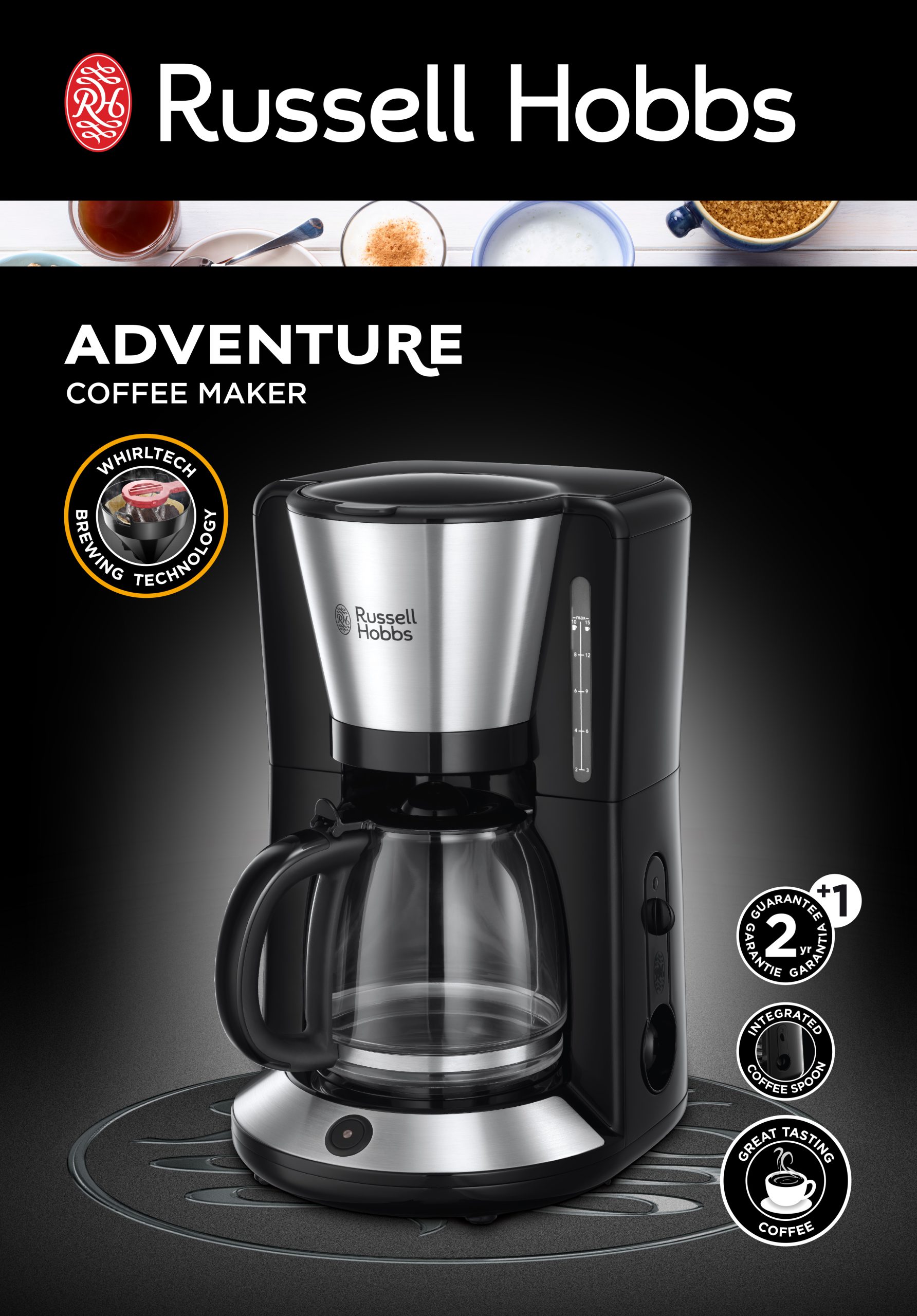 RUSSELL HOBBS 24010-56/RH Adventure filteres kávéfőző üvegkancsóval – 2. kép