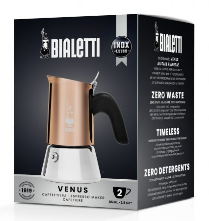 BIALETTI 7282/CN Venus 2 adagos réz kotyogós kávéfőző – 4. kép