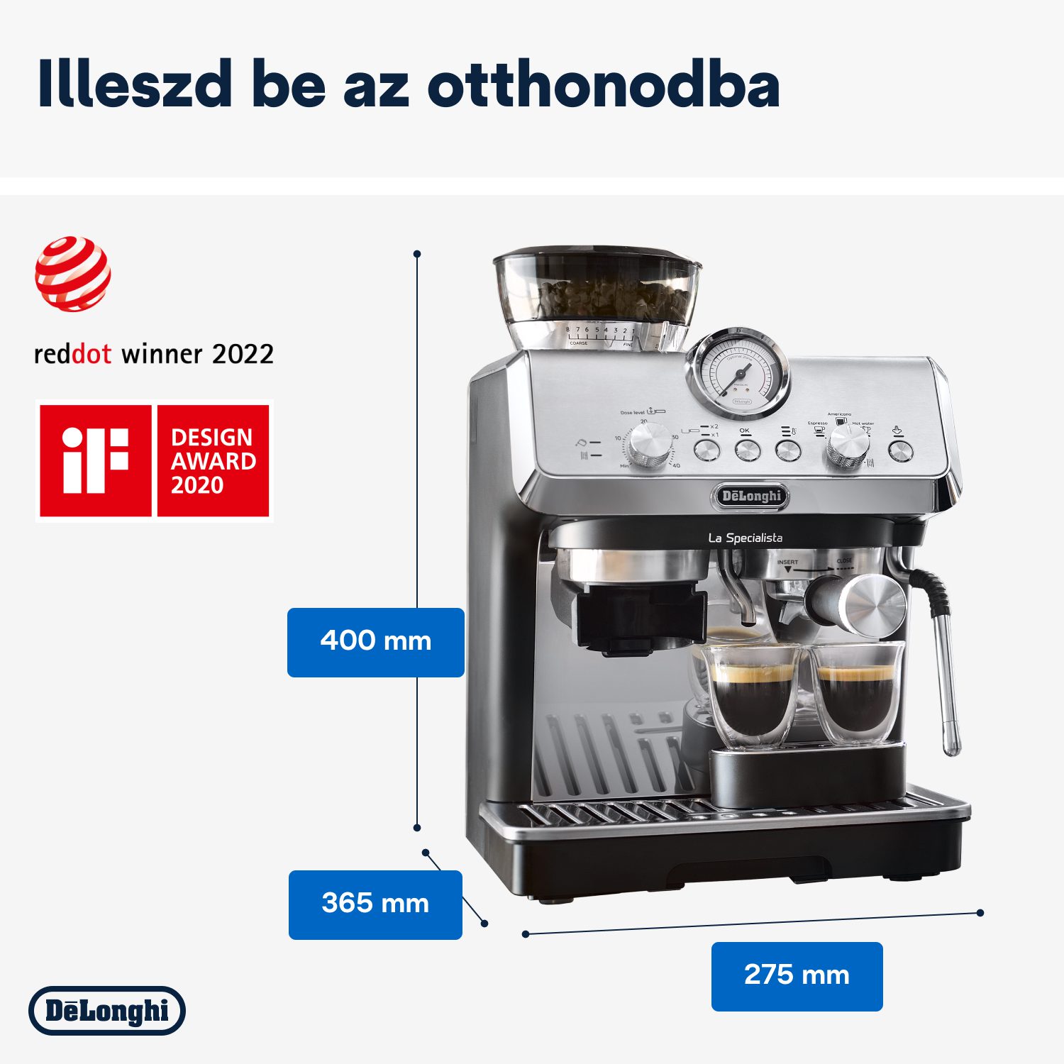 DE-LONGHI La Specialista Arte EC9155.MB beépített őrlős eszpresszó kávéfőző – 8. kép