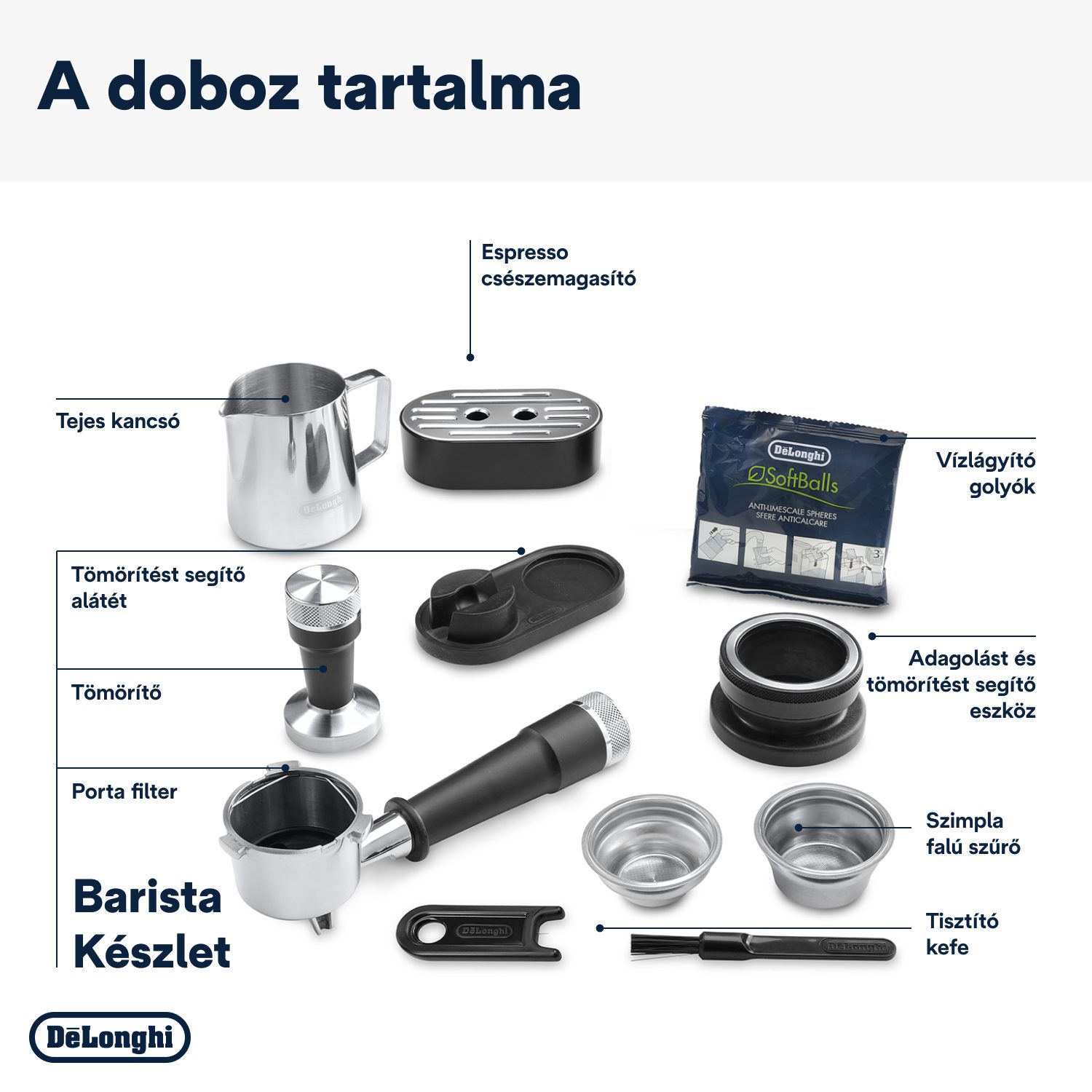 DE-LONGHI La Specialista Arte EC9155.MB beépített őrlős eszpresszó kávéfőző – 9. kép