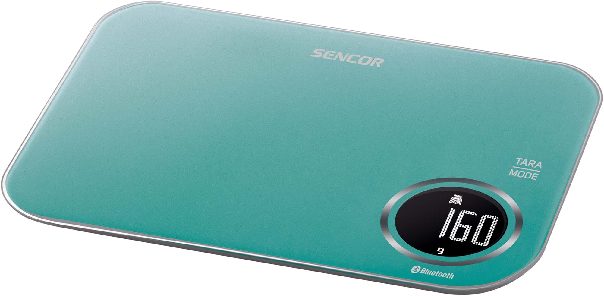 SENCOR SKS 7071GR intelligens konyhai mérleg Bluetooth-kapcsolattal, türkiz – 2. kép