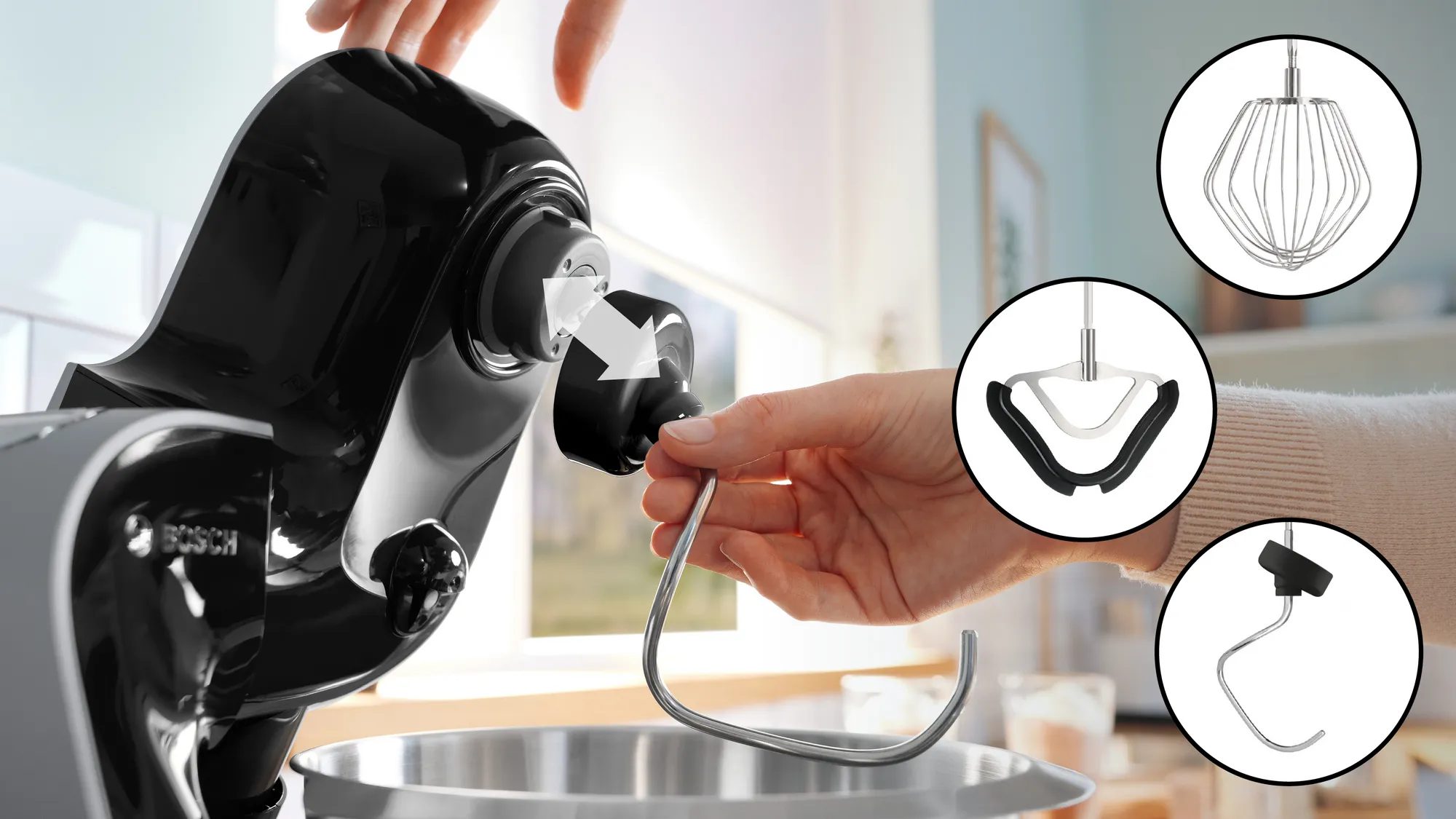 BOSCH MUM5XC4E konyhai robotgép beépített mérleggel és 3,9 literes nemesacél tállal – 5. kép