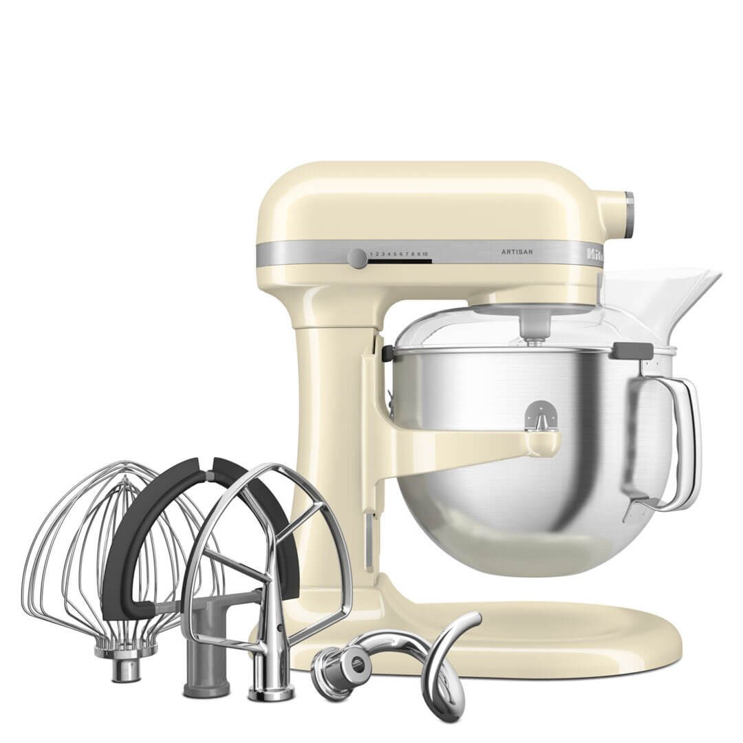 KITCHENAID 5KSM70SHXEAC emelőkaros robotgép, 375 W, 6,6 l, mandulakrém – 5. kép
