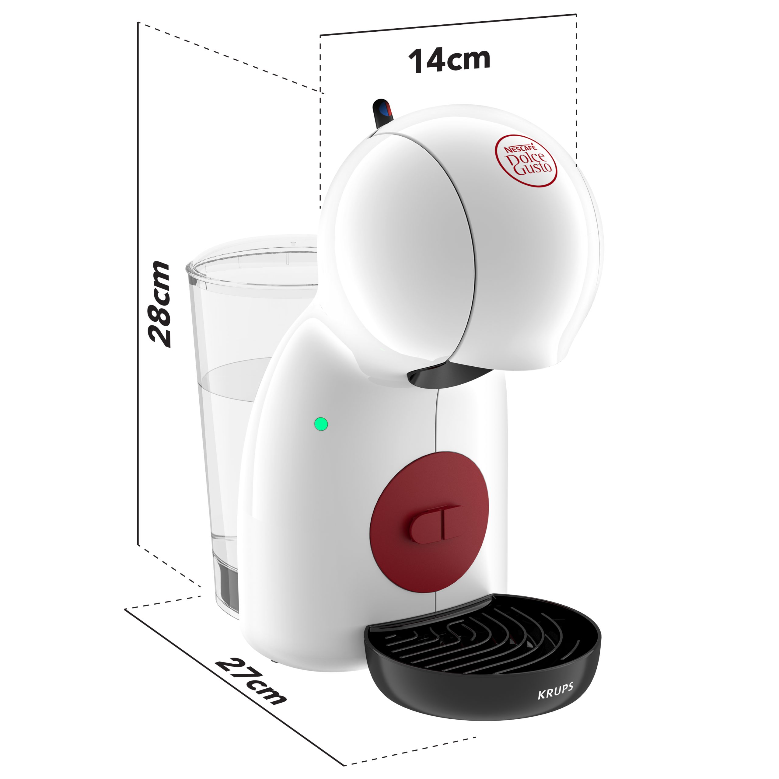 KRUPS KP1A3110 Dolce Gusto Piccolo XS fehér kapszulás kávéfőző – 6. kép