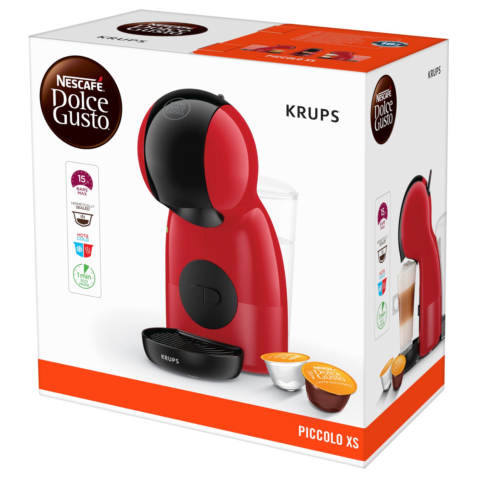 KRUPS KP1A3510 Dolce Gusto Piccolo XS piros kapszulás kávéfőző – 10. kép