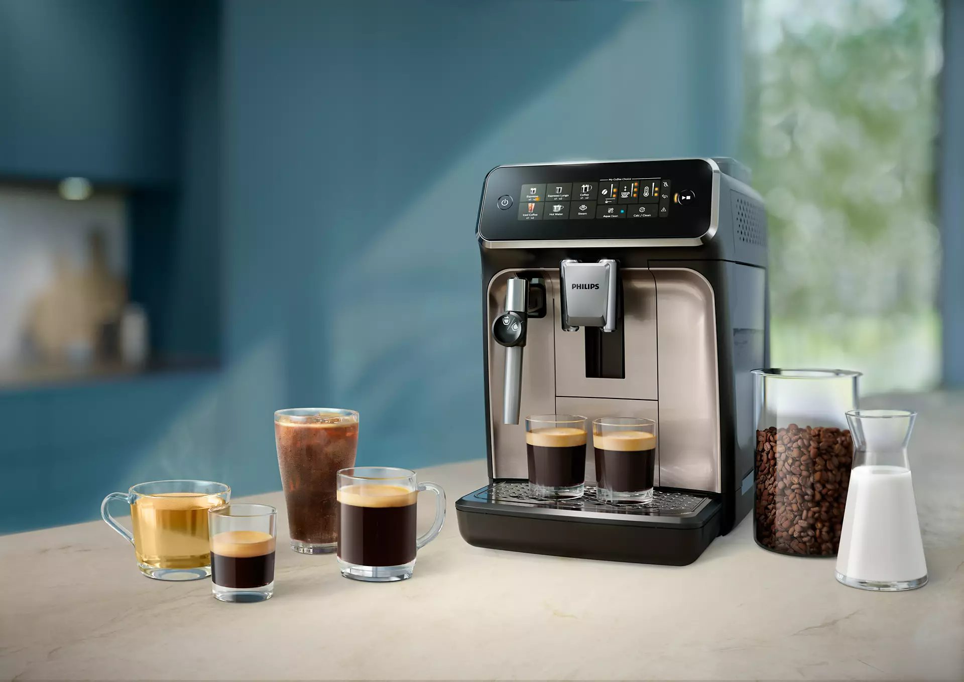 PHILIPS EP3321/40 Series 3300 automata kávégép Panarello Plus tejhabosítóval, fekete – 7. kép