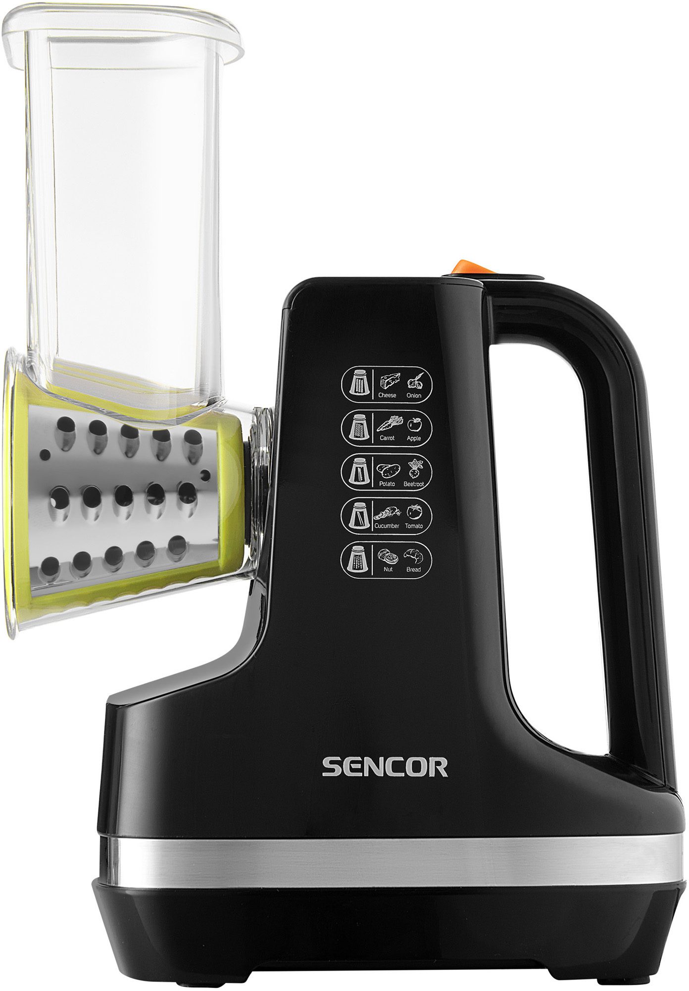 SENCOR SSG 4301BK elektromos szeletelő öt cserélhető betéttel, fekete – 3. kép