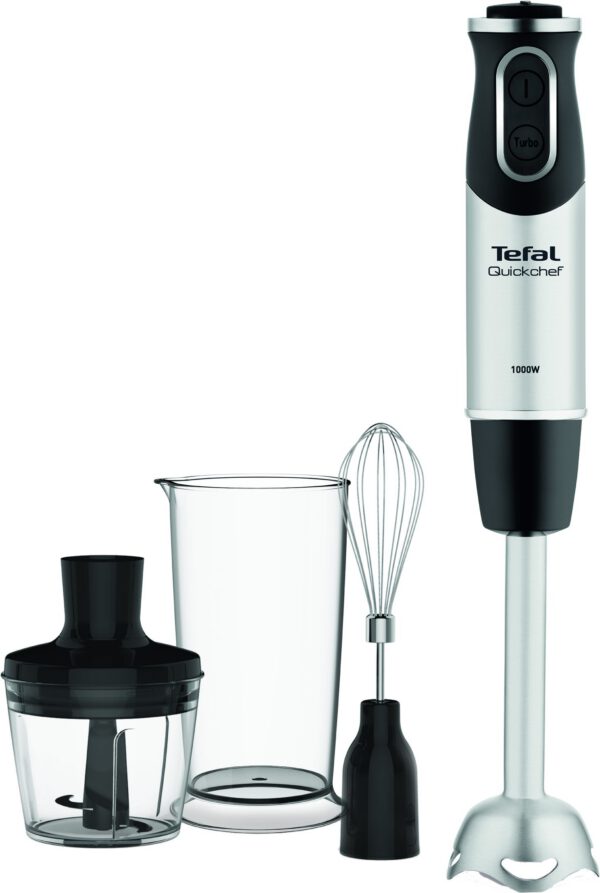 TEFAL HB656838 Quickchef 1000 W-os botmixer tartozékokkal, fekete-ezüst