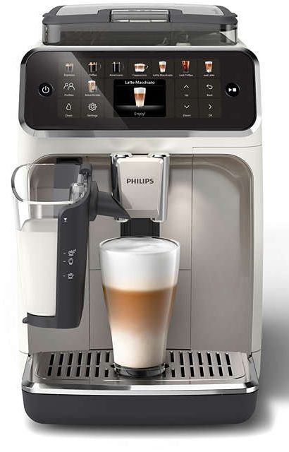 PHILIPS EP5543/90 5500 LatteGo automata kávégép 20 recepttel, fehér-krómozott kivitelben – 3. kép