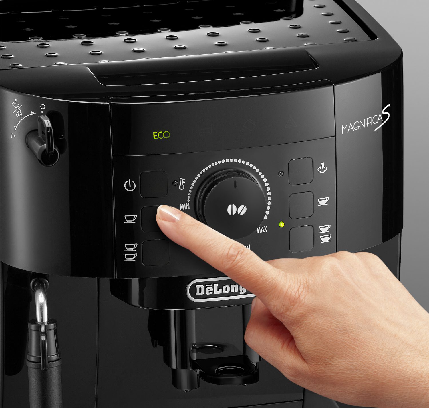 DE-LONGHI Magnifica S ECAM12.121.B automata kávéfőző beépített darálóval, fekete – 3. kép