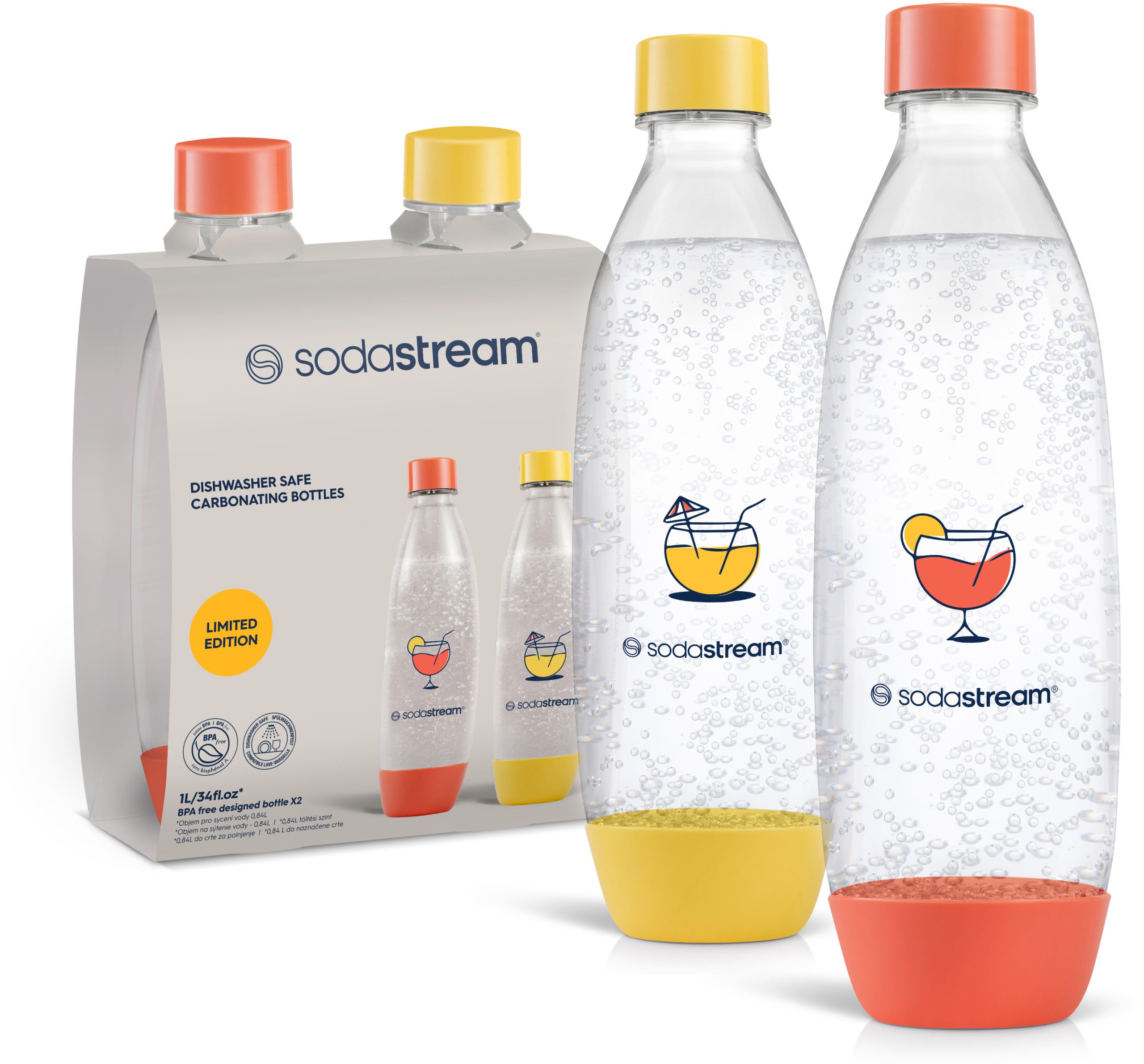 SODA STREAM Bo Fuse duo kétdarabos palackszett narancs- és citromsárga színben – 2. kép