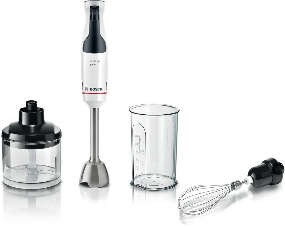 BOSCH MSM4W421 ErgoMaster Serie4 800 W-os botmixerszett aprítóval és habverővel, fehér – 2. kép