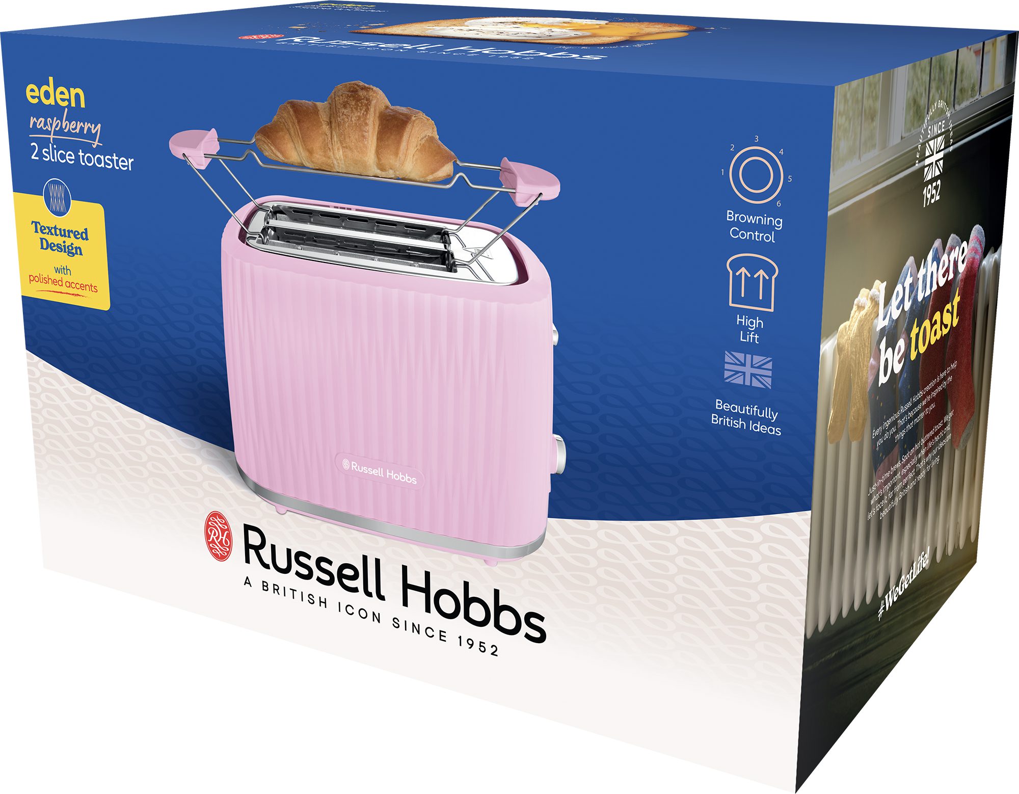 RUSSELL HOBBS 27372-56/RH Eden kétszeletes kenyérpirító, málna – 10. kép