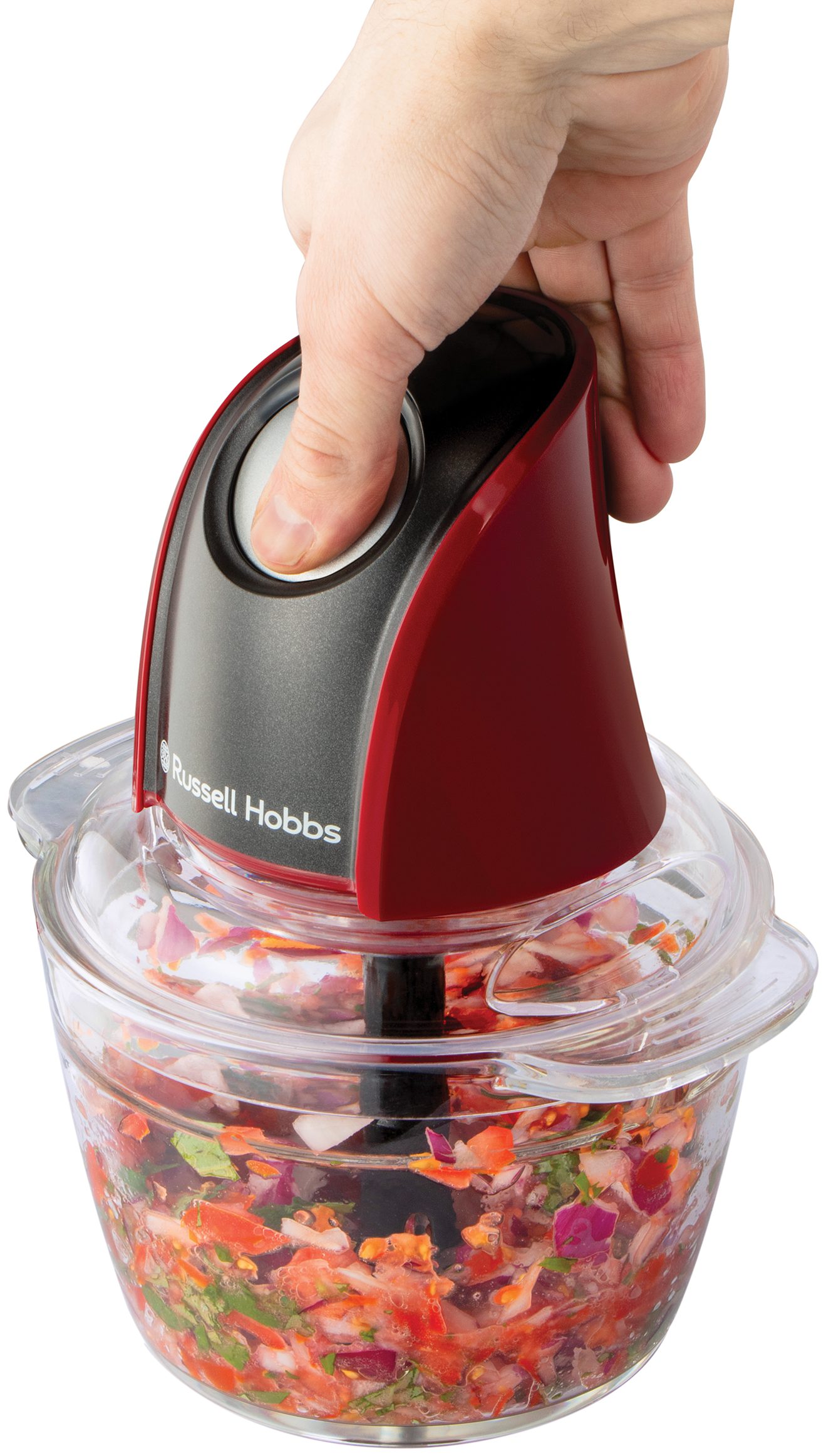 RUSSELL HOBBS 27130-56/RH Desire Red mini aprító üvegtállal – 3. kép