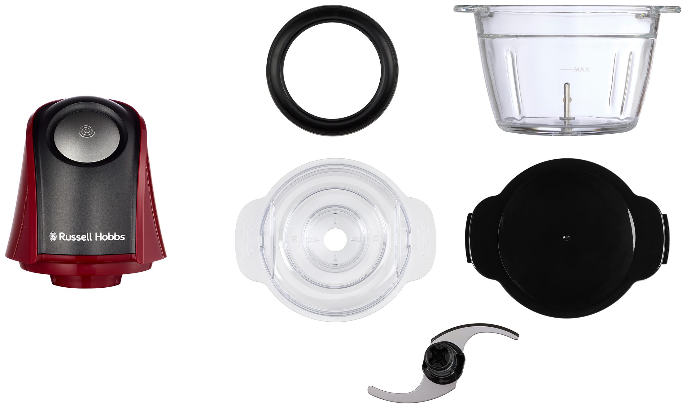 RUSSELL HOBBS 27130-56/RH Desire Red mini aprító üvegtállal – 7. kép