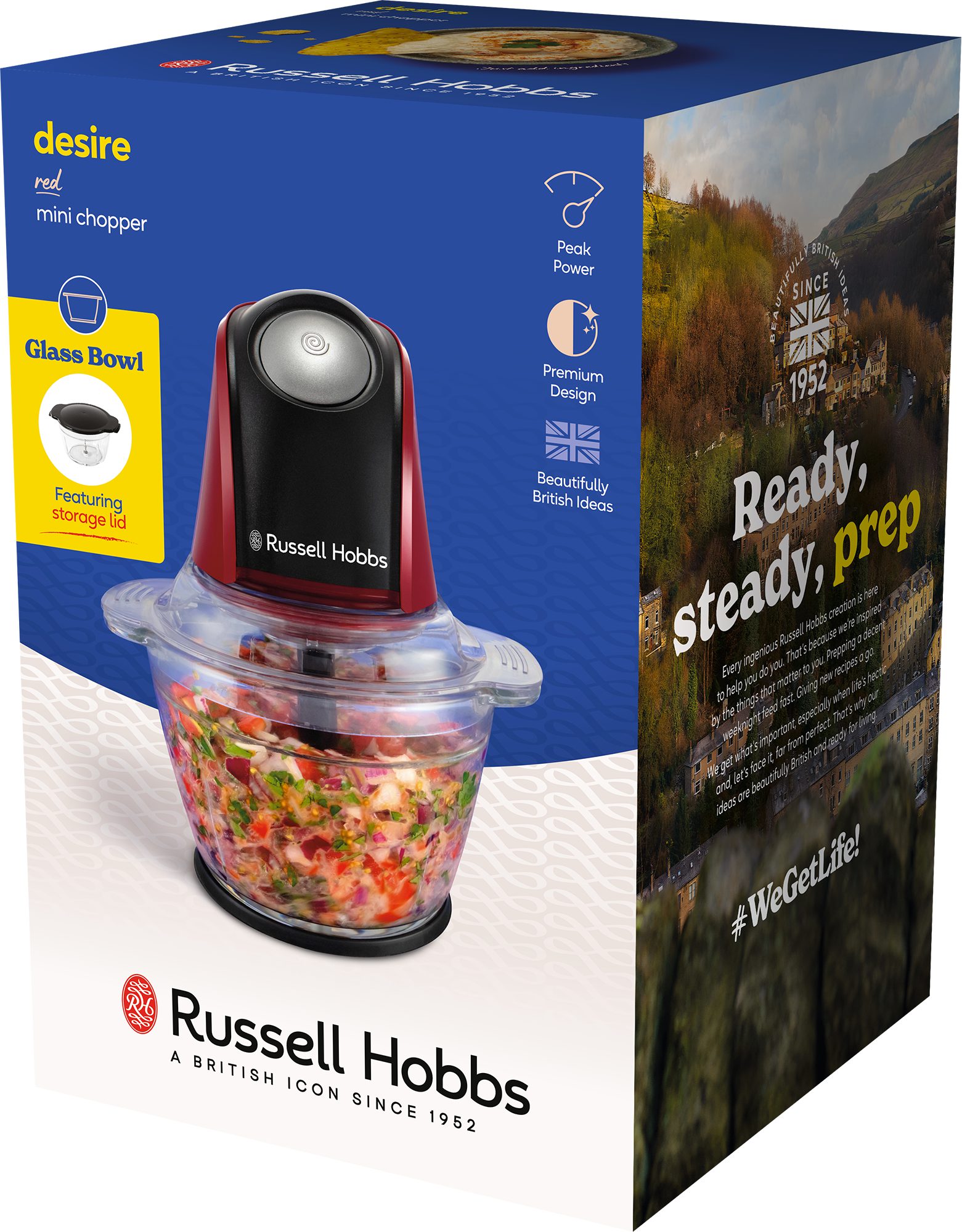 RUSSELL HOBBS 27130-56/RH Desire Red mini aprító üvegtállal – 11. kép