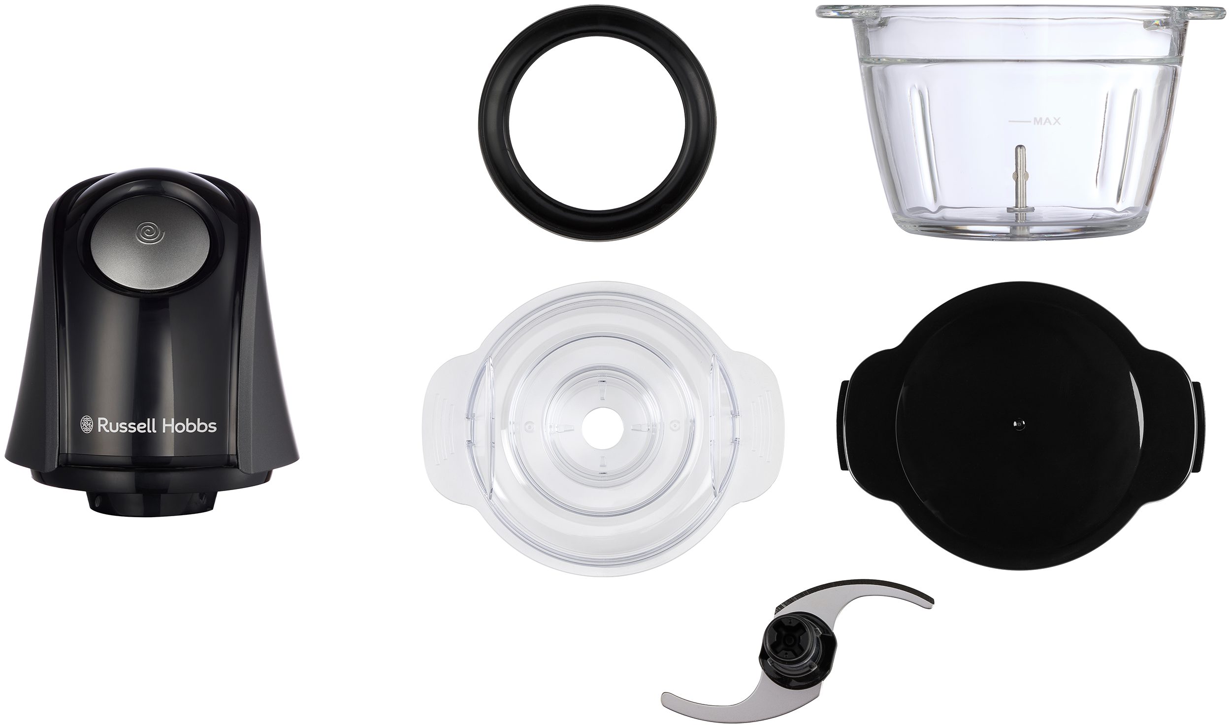 RUSSELL HOBBS 27131-56/RH Desire Matte Charcoal mini aprító üvegtállal – 7. kép