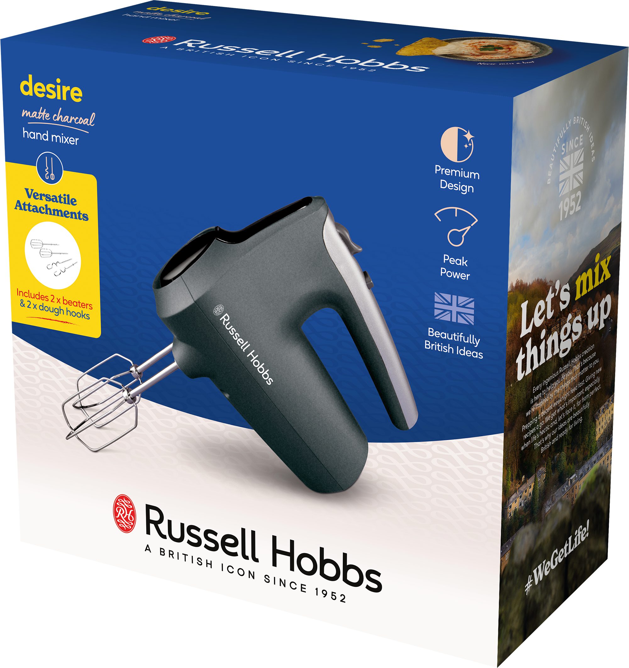 RUSSELL HOBBS 27151-56/RH Desire Matte Charcoal kézi mixer 350 W teljesítménnyel – 10. kép
