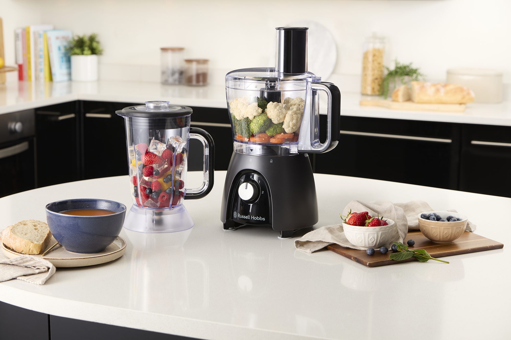 RUSSELL HOBBS 27111-56/RH Desire Matte Charcoal 2 az 1-ben konyhai robotgép és turmixgép – 10. kép