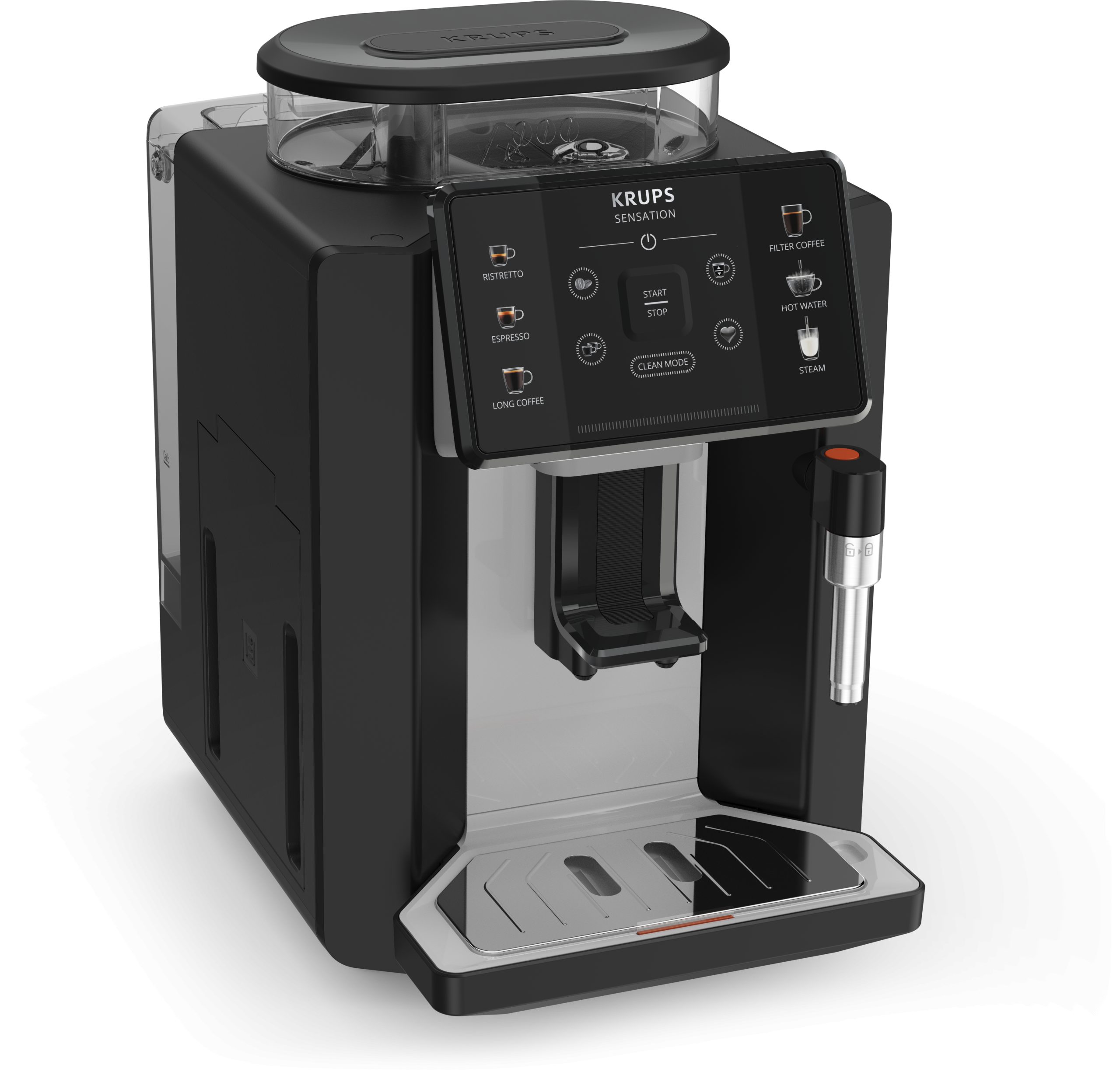 KRUPS EA910A10 Sensation automata kávéfőző érintőkijelzővel, fekete – 2. kép