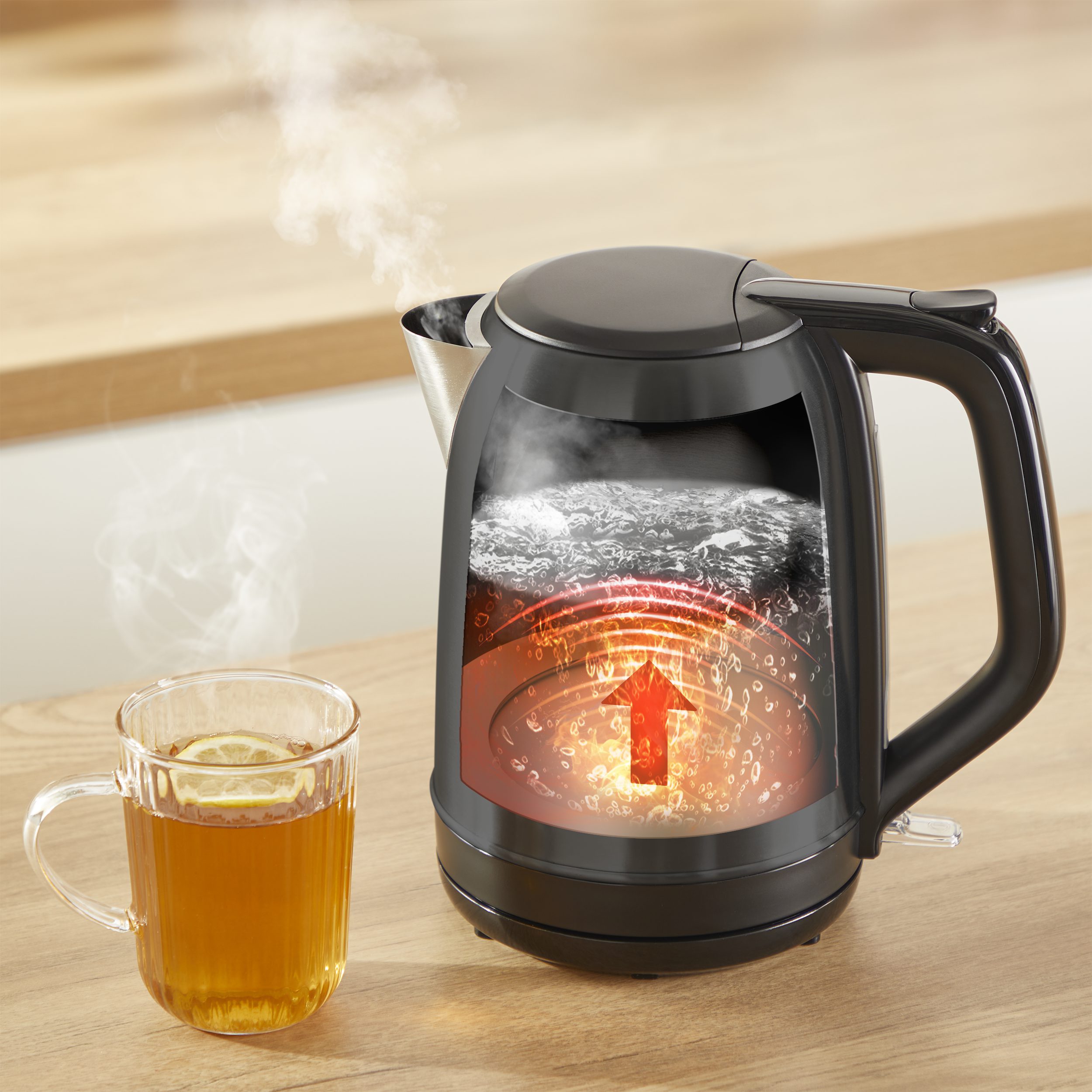 TEFAL KO5S08E0 Subito fekete nemesacél vízforraló, 1,7 l – 5. kép