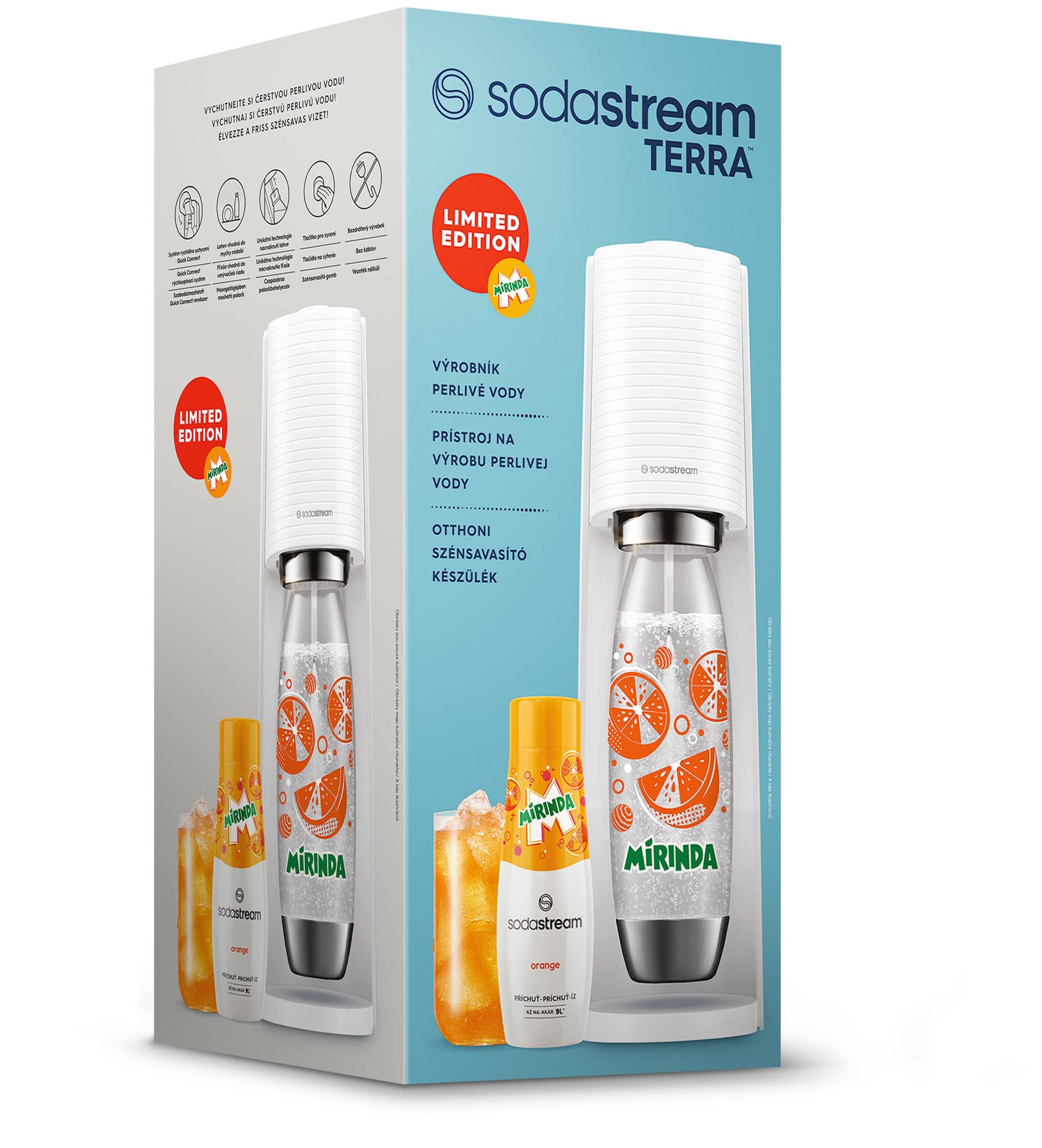 SODA STREAM SM TERRA White MIRINDA MegaPack fehér szódagépszett – 6. kép