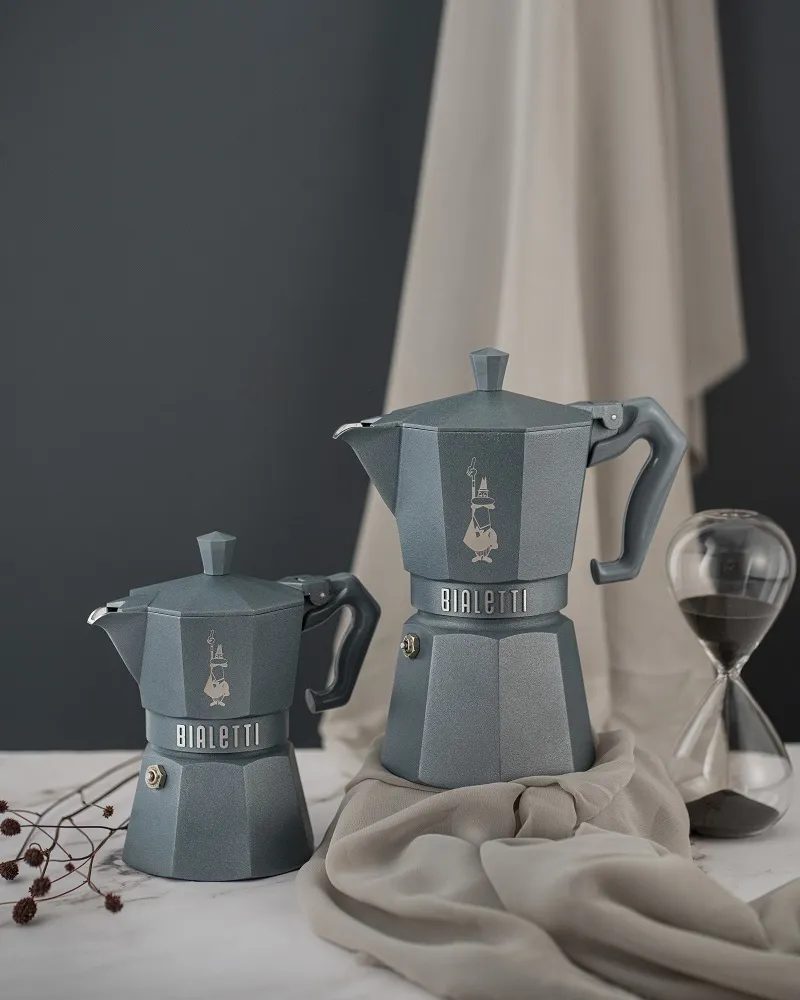 BIALETTI 9076 Moka Exclusive indukciós kotyogós kávéfőző, szürke, 6 adagos – 4. kép