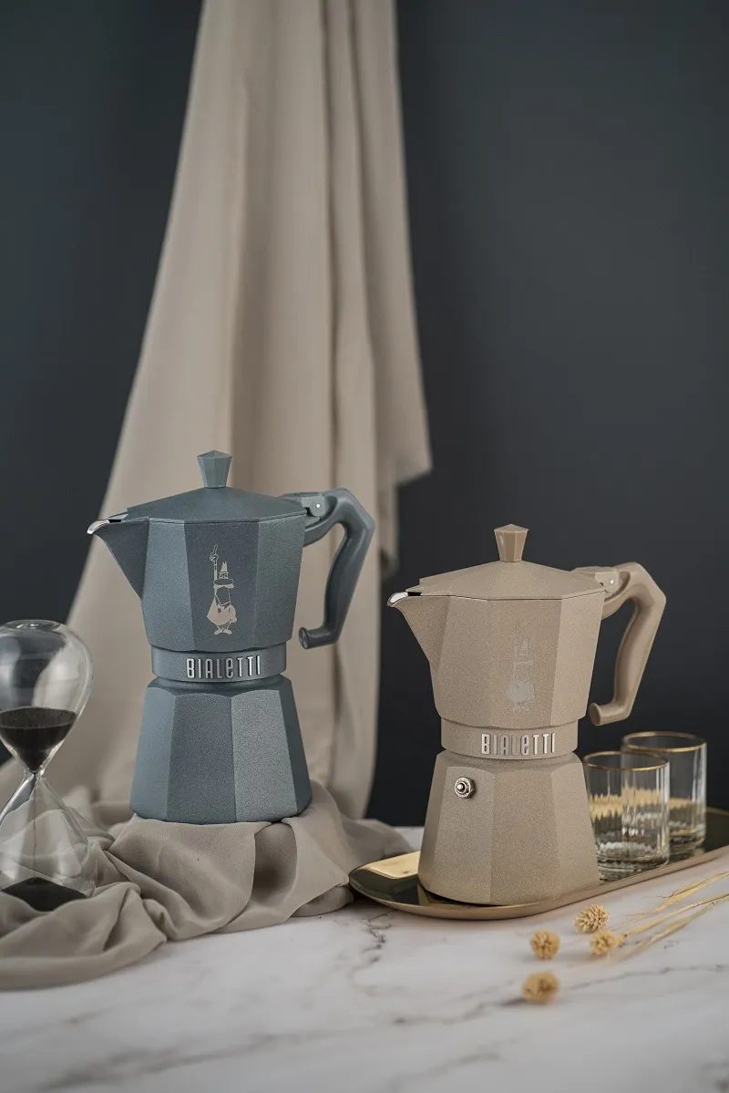 BIALETTI 9077 Moka Exclusive indukciós kotyogós kávéfőző, homok, 3 adagos – 5. kép