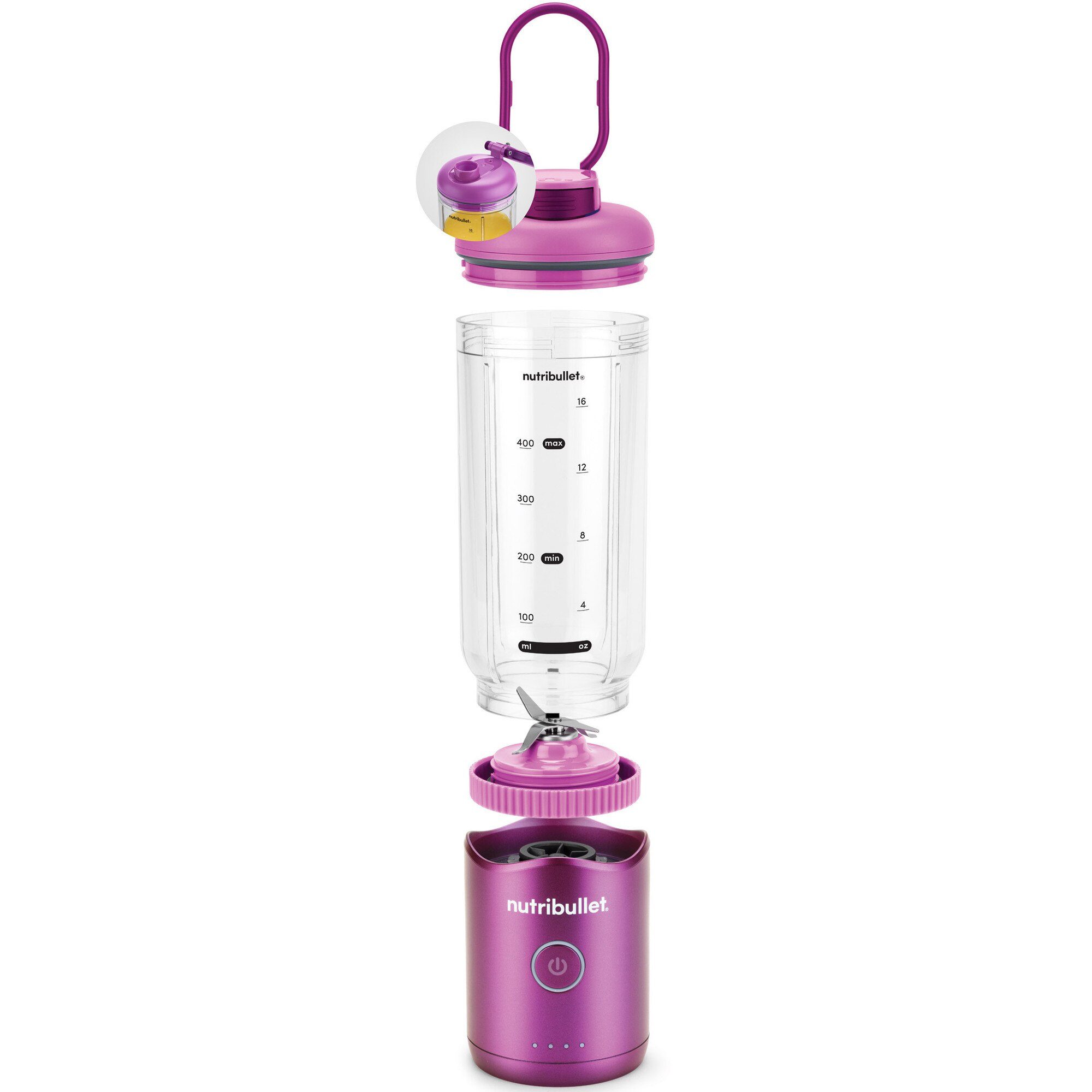 NUTRIBULLET NBP013VT lila hordozható turmixgép 590 ml-es pohárral – 3. kép