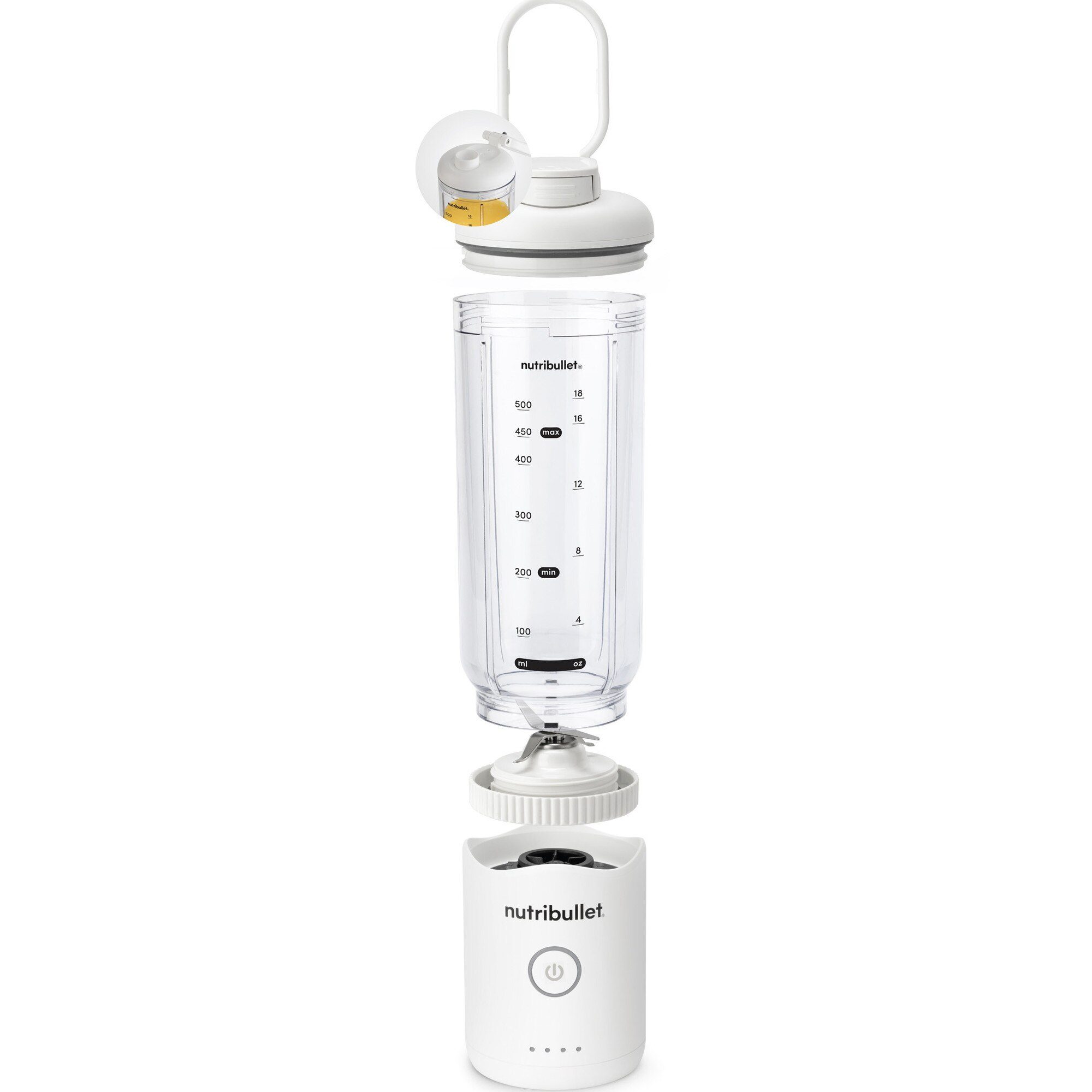 NUTRIBULLET NBP013W fehér akkumulátoros hordozható turmixgép, 590 ml – 3. kép