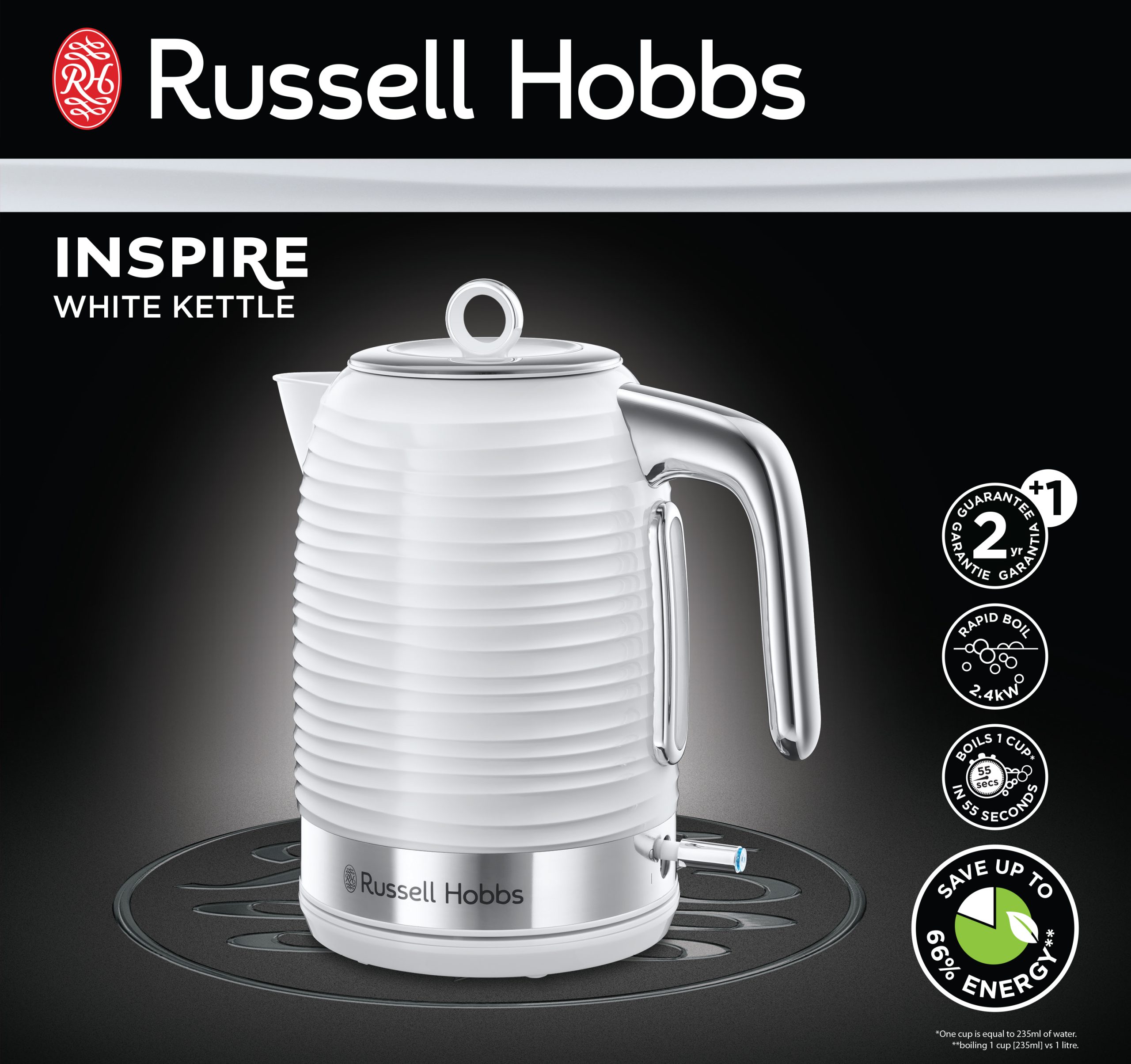 RUSSELL HOBBS 24360-70/RH Inspire fehér vízforraló – 2. kép
